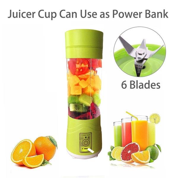 Portable Usb Electric Juicer - 6 Blades (Protein Shaker) - Grandsell