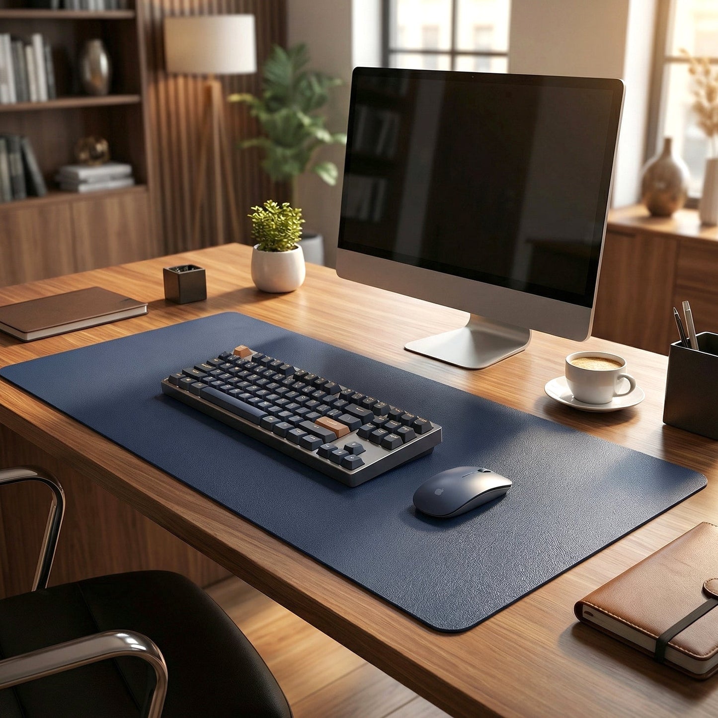 Premium Leather Finish Large Desk Mat Mouse Pad (1 Pc 90x45 Cm) - Grandsell