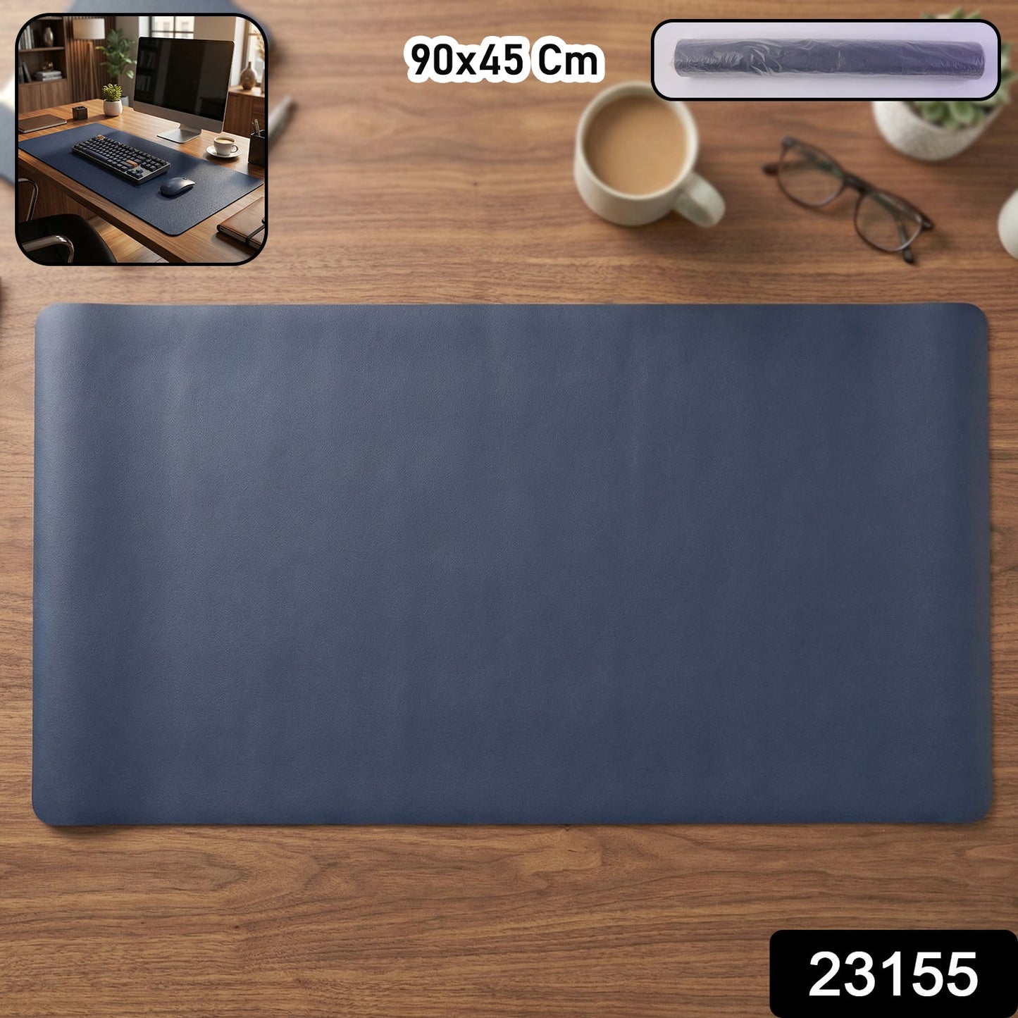 Premium Leather Finish Large Desk Mat Mouse Pad (1 Pc 90x45 Cm) - Grandsell