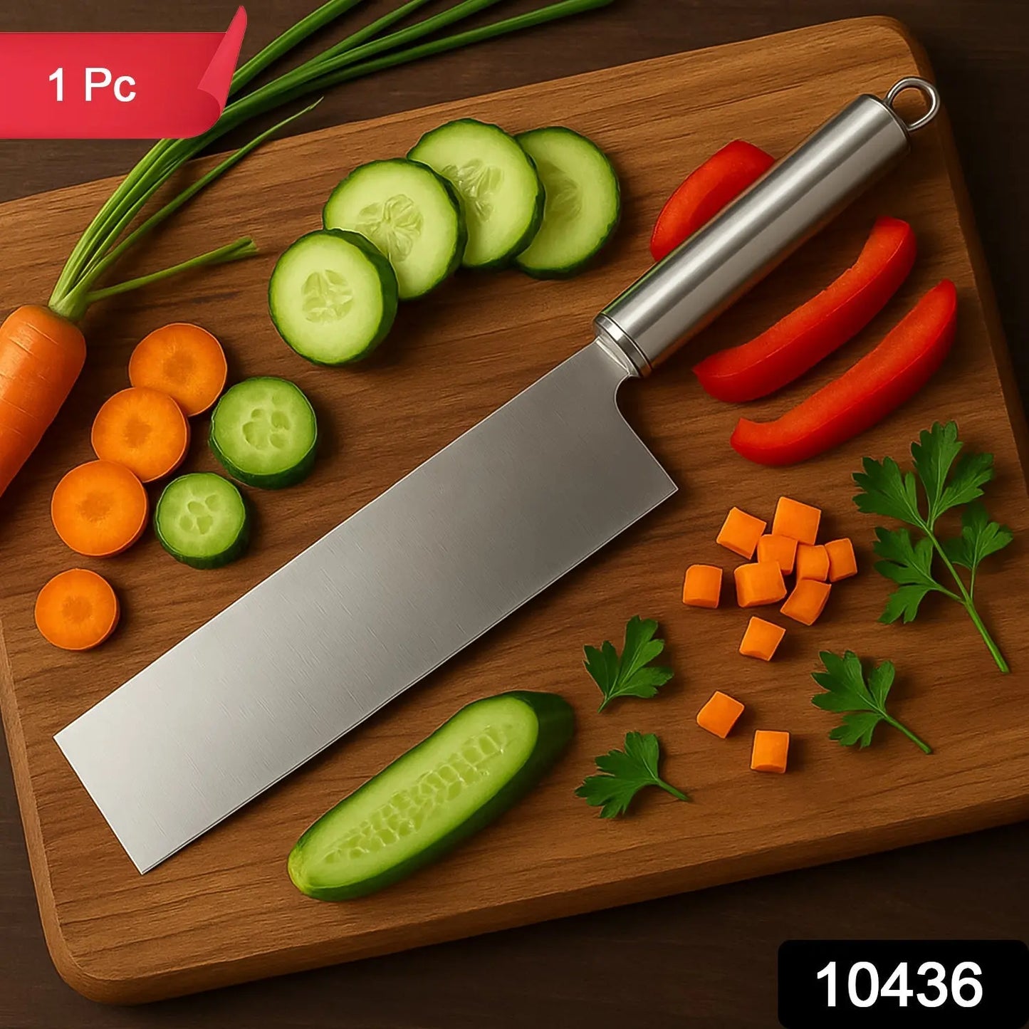 Professional - grade Stainless Steel Vegetable Cleaver Knife 1 Pc - Grandsell