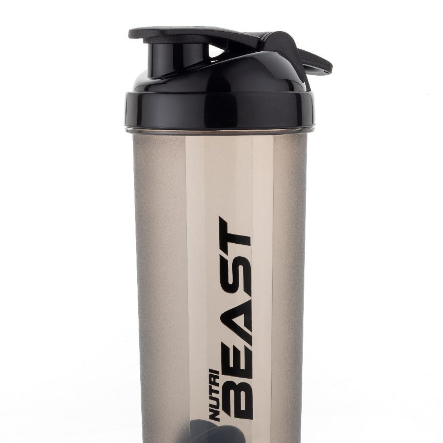 Shaker bottle with 'Nutri Beast' branding on a white background
