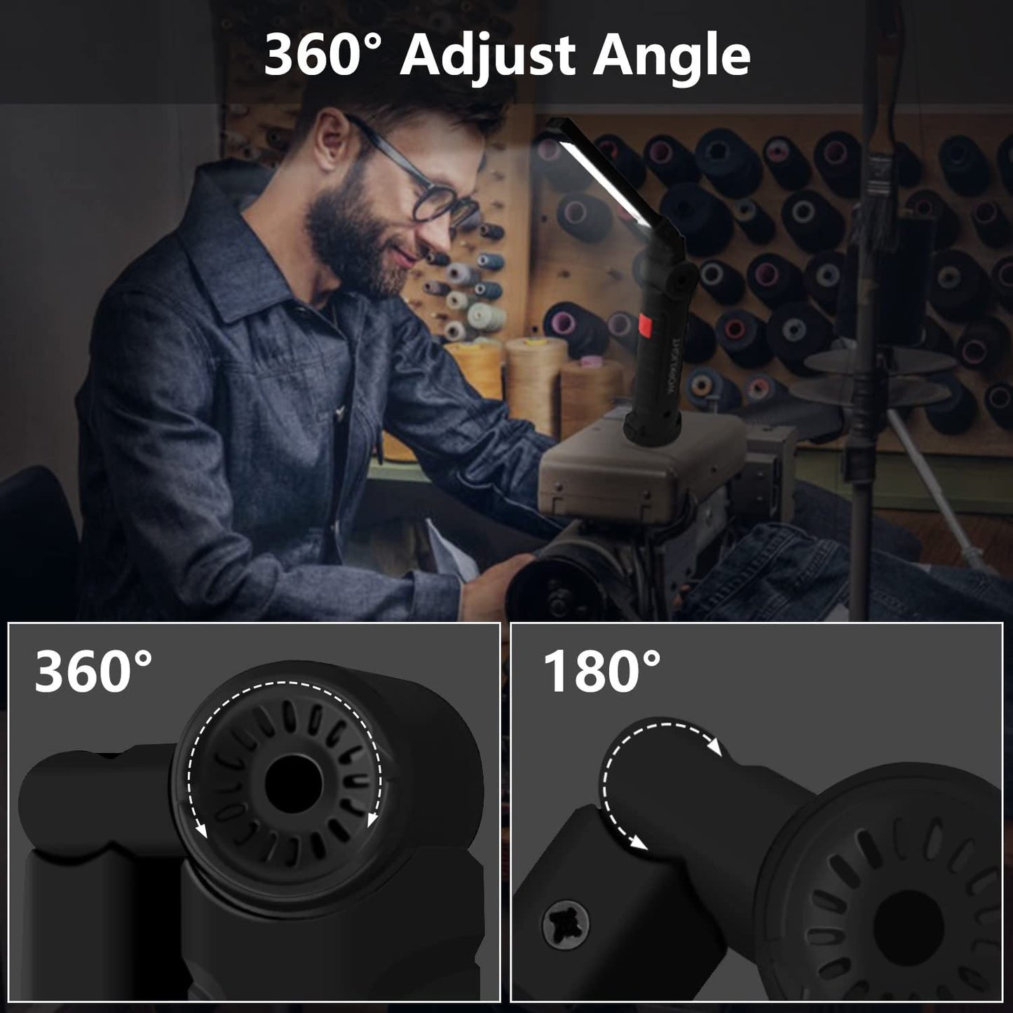 Rechargeable Adjustable Big Led Work Light (1 Pc) - Grandsell