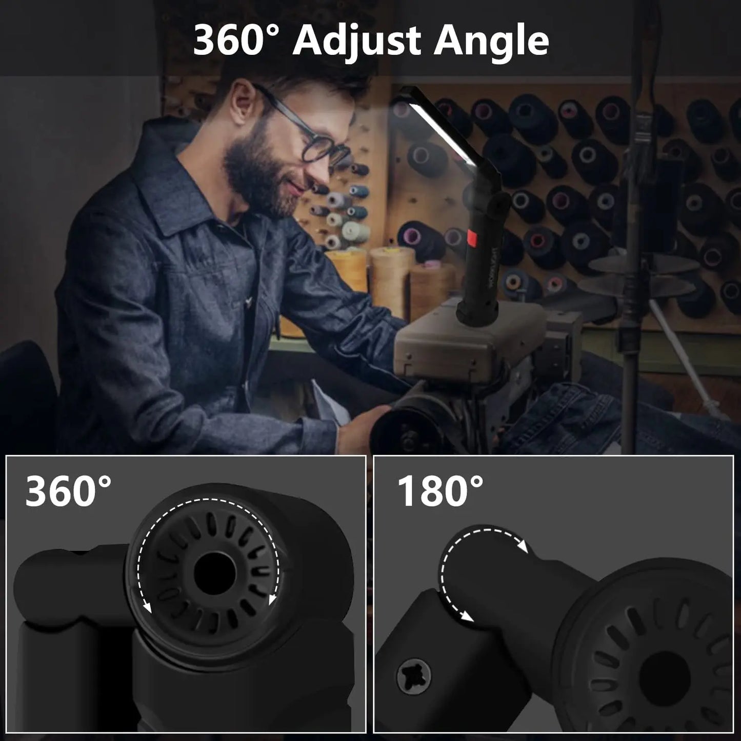 Rechargeable Adjustable Big Led Work Light (1 Pc) - Grandsell