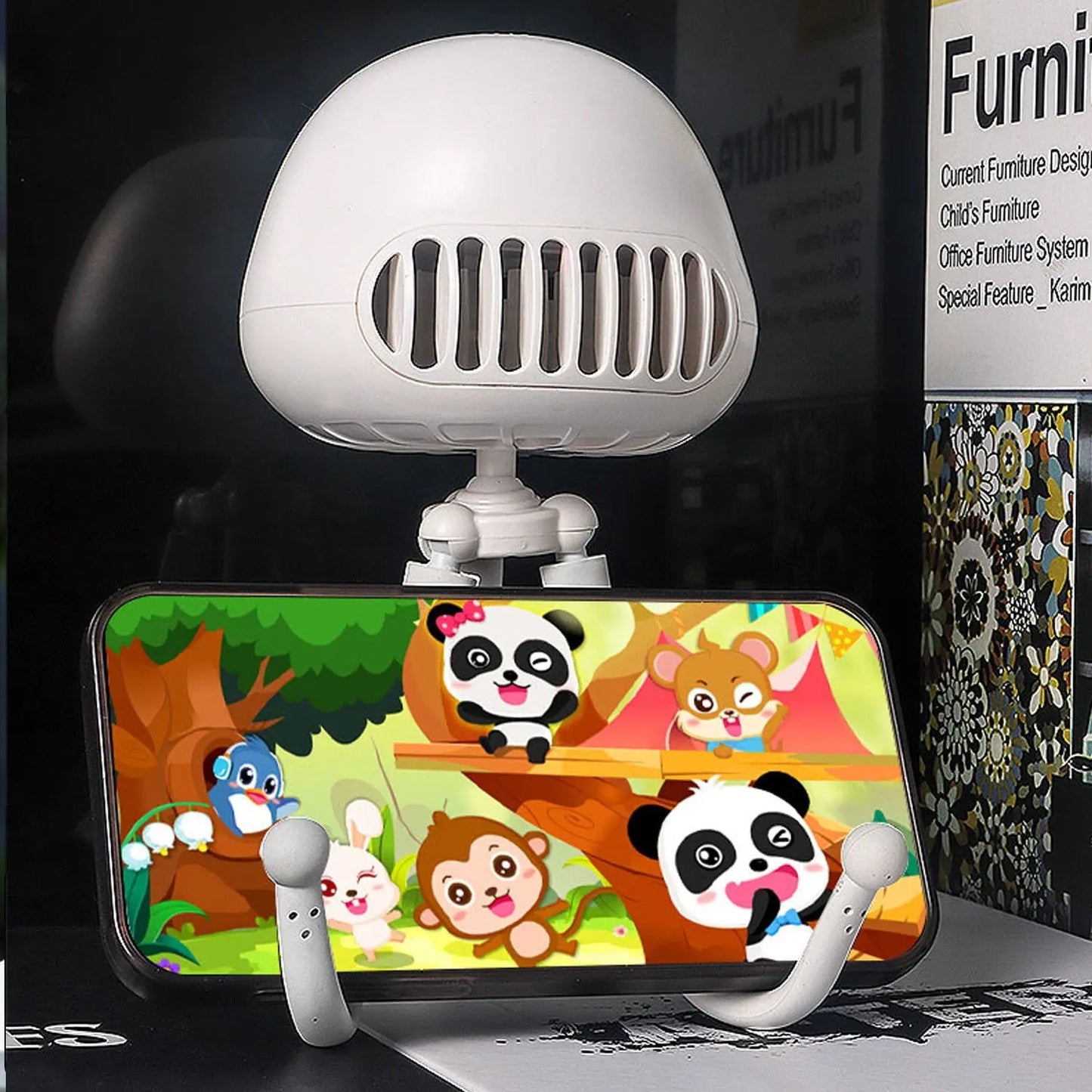Rechargeable Handheld Mini Projector Fan (1 Pc) - Grandsell