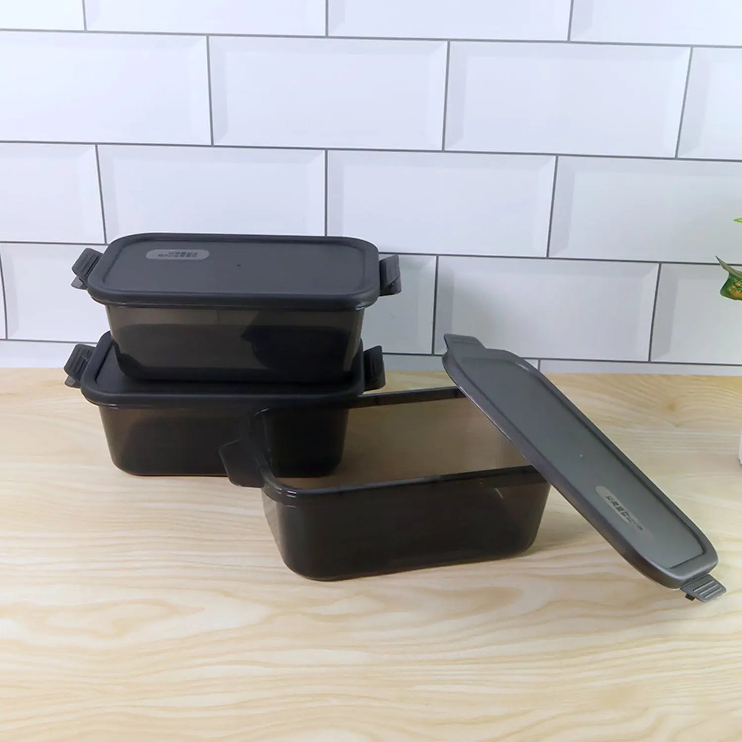 Rectangular Food Storage Containers - (3 Pc Set) - Grandsell