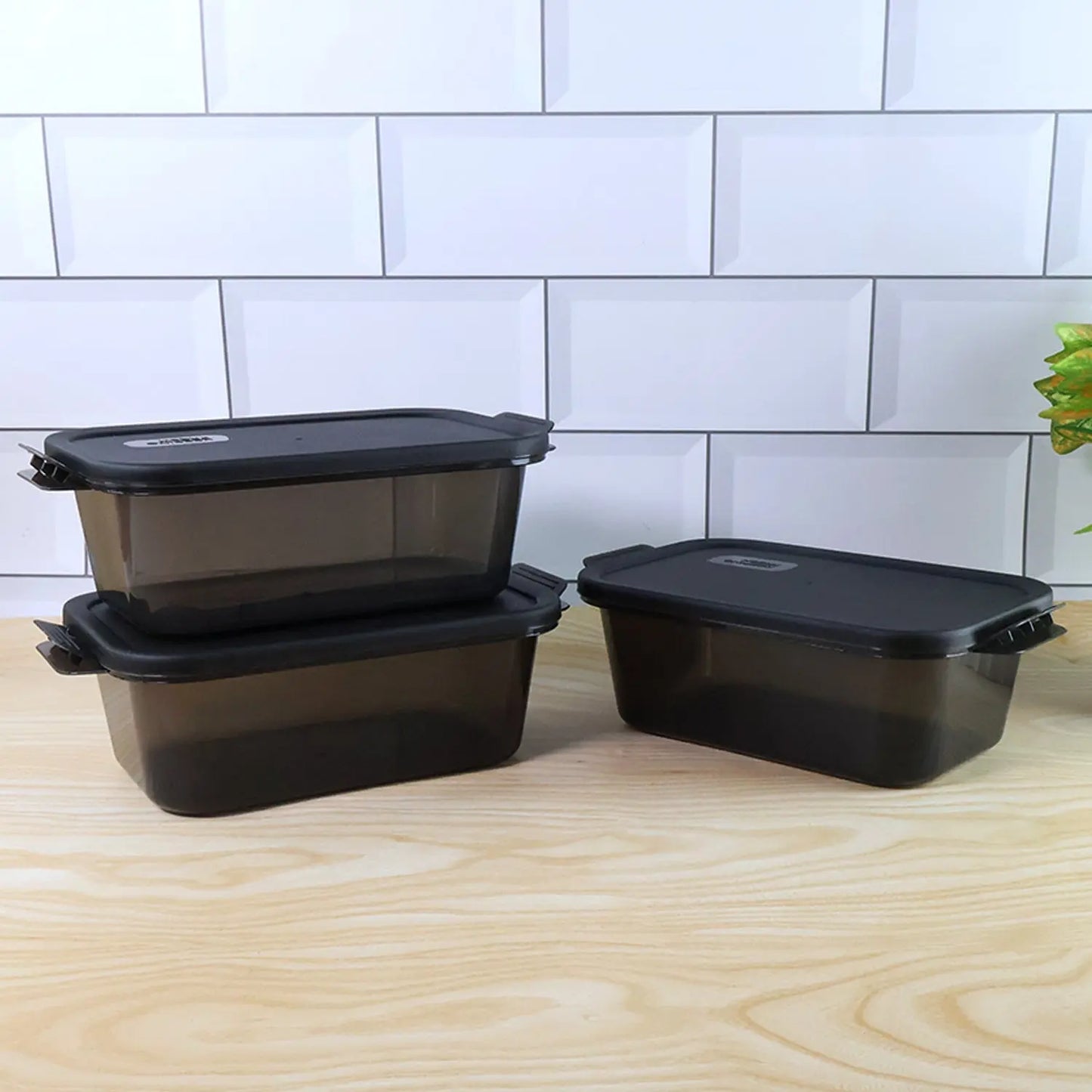 Rectangular Food Storage Containers - (3 Pc Set) - Grandsell