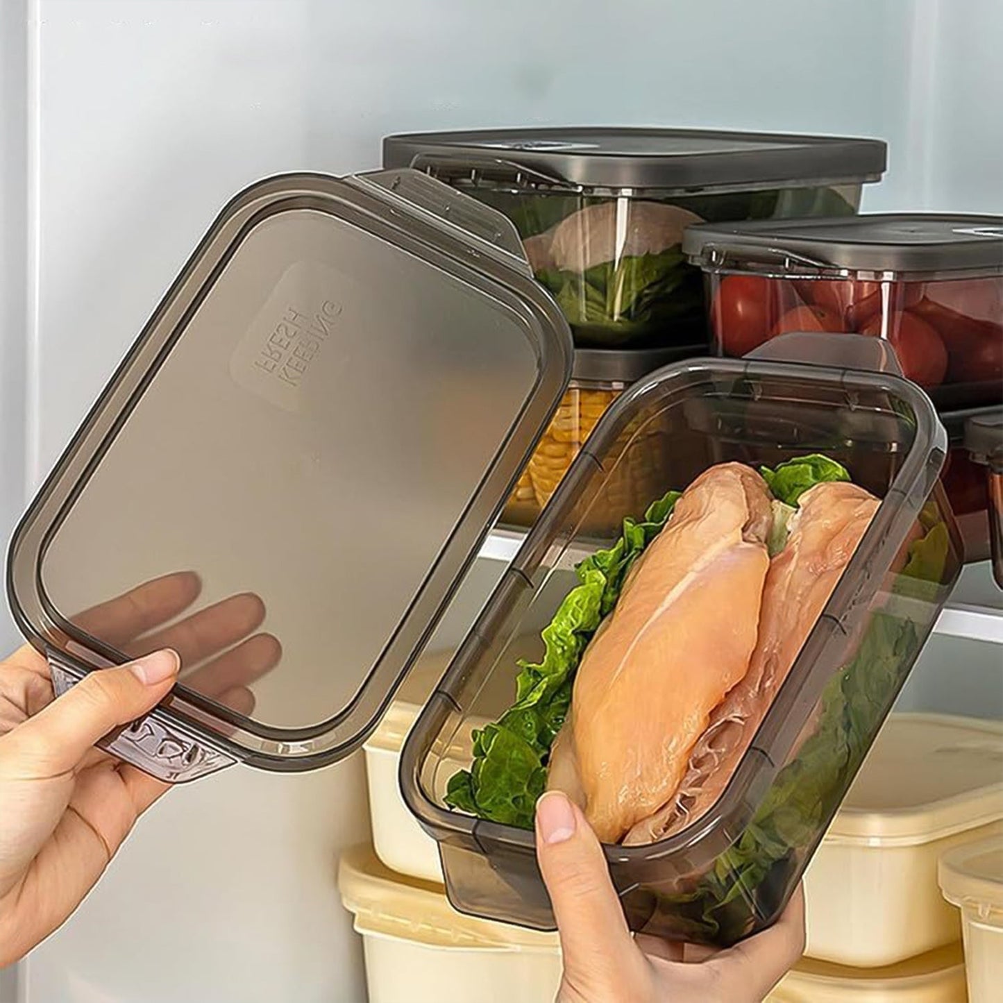 Rectangular Food Storage Containers - (3 Pc Set) - Grandsell