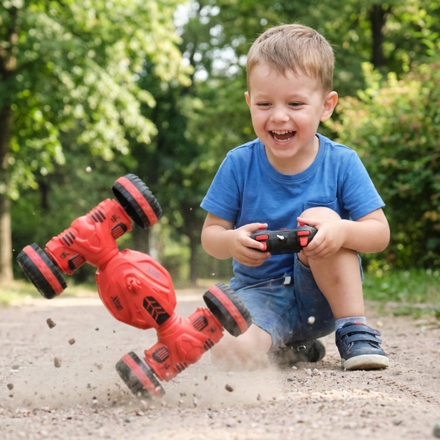 Remote Control One - key Deformation Stunt Car (1 Set) - Grandsell