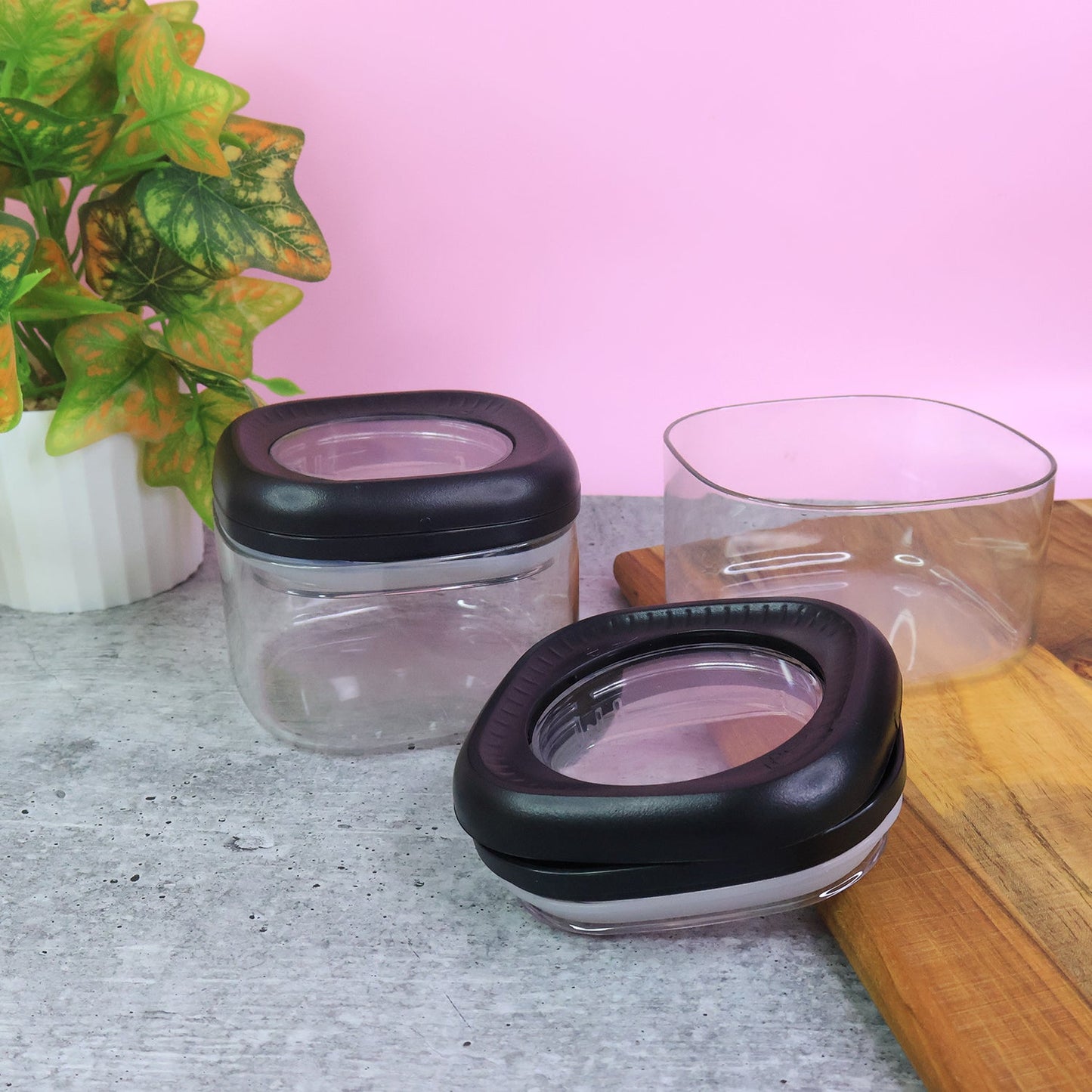 Supermom Plastic Twist Lock Storage Container Set (500ml 2 Pc ) - Grandsell