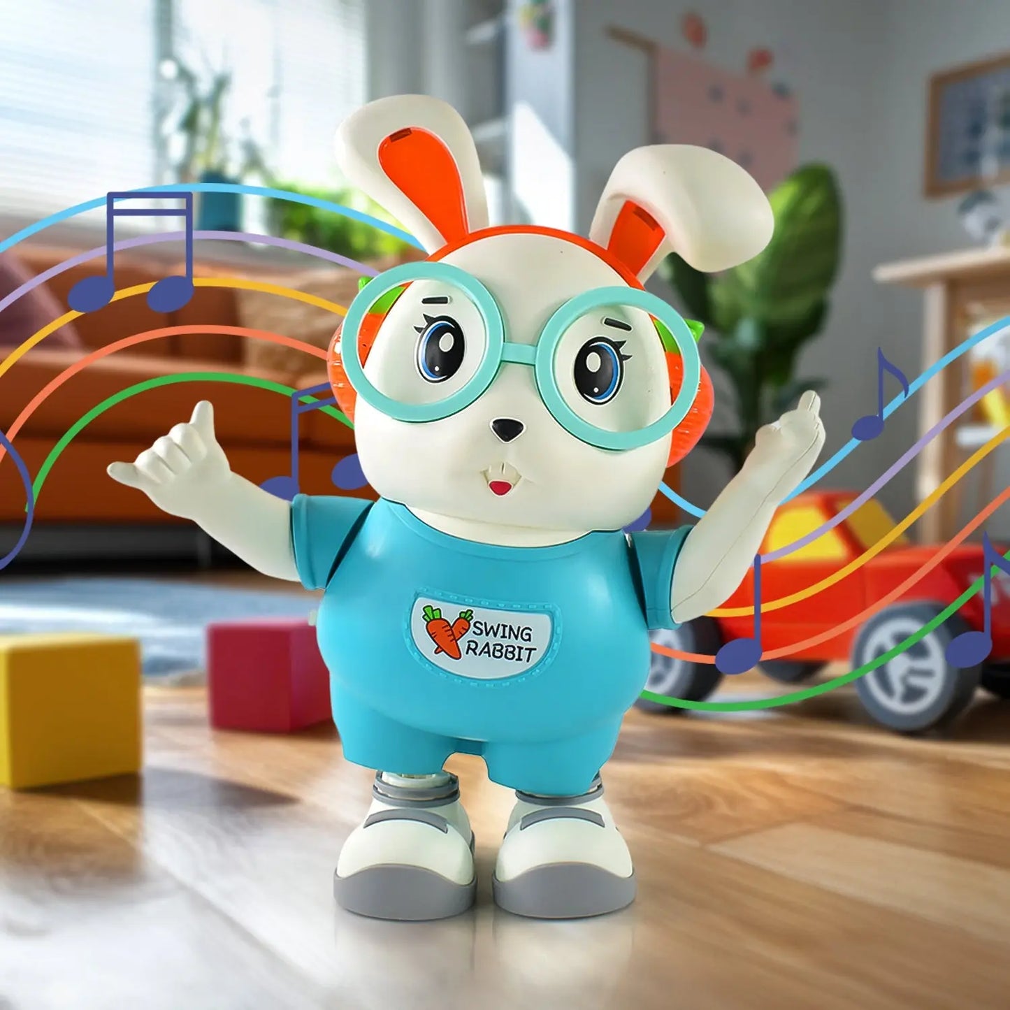 Swing Rabbit Musical Dancing Toy Interactive Bunny With Lights Sounds - Grandsell