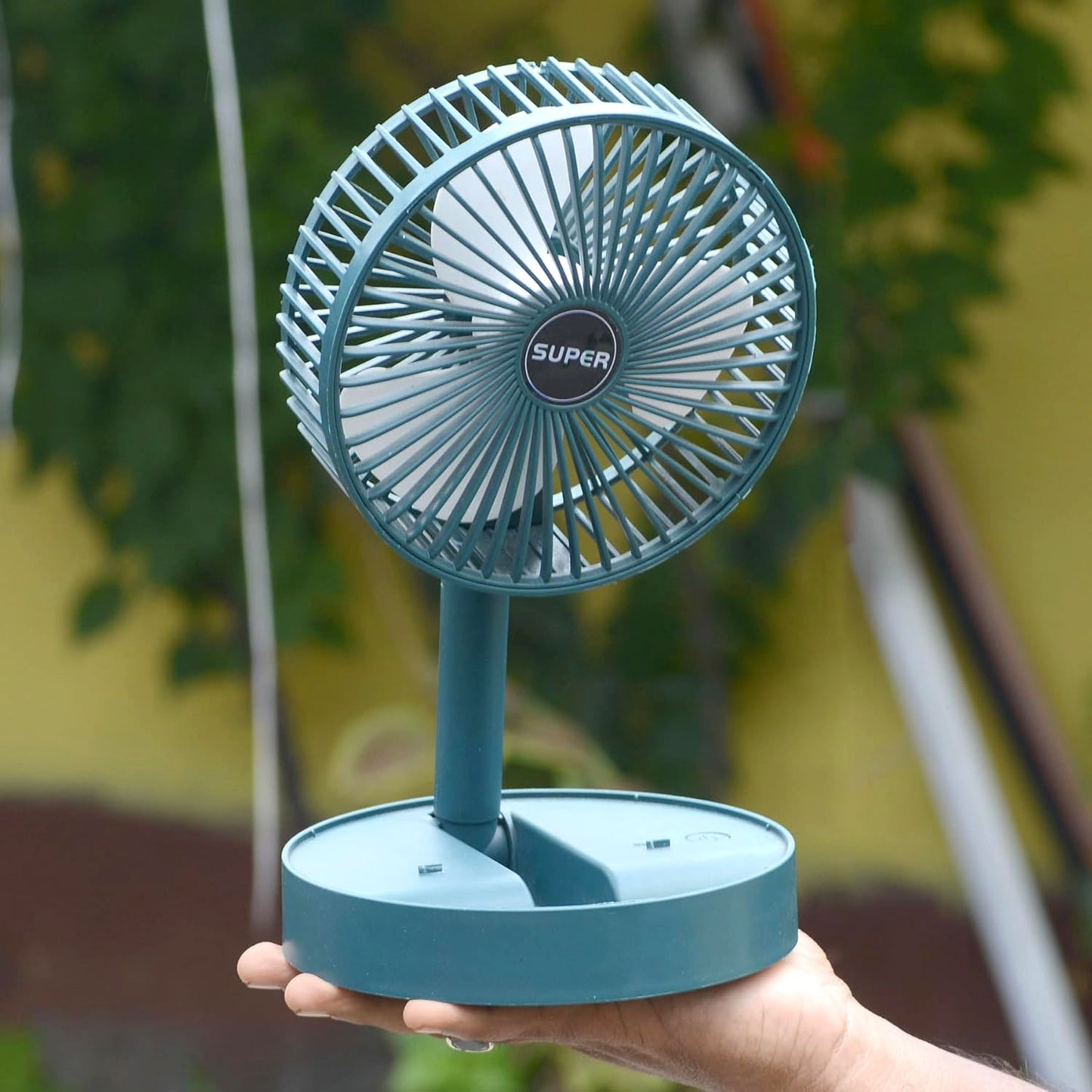 Telescopic Electric Desktop Fan Height Adjustable Foldable Portable For Travelcarry Silent Table Top Personal Fan For Bedside Office Table (Battery Not Include) - Grandsell
