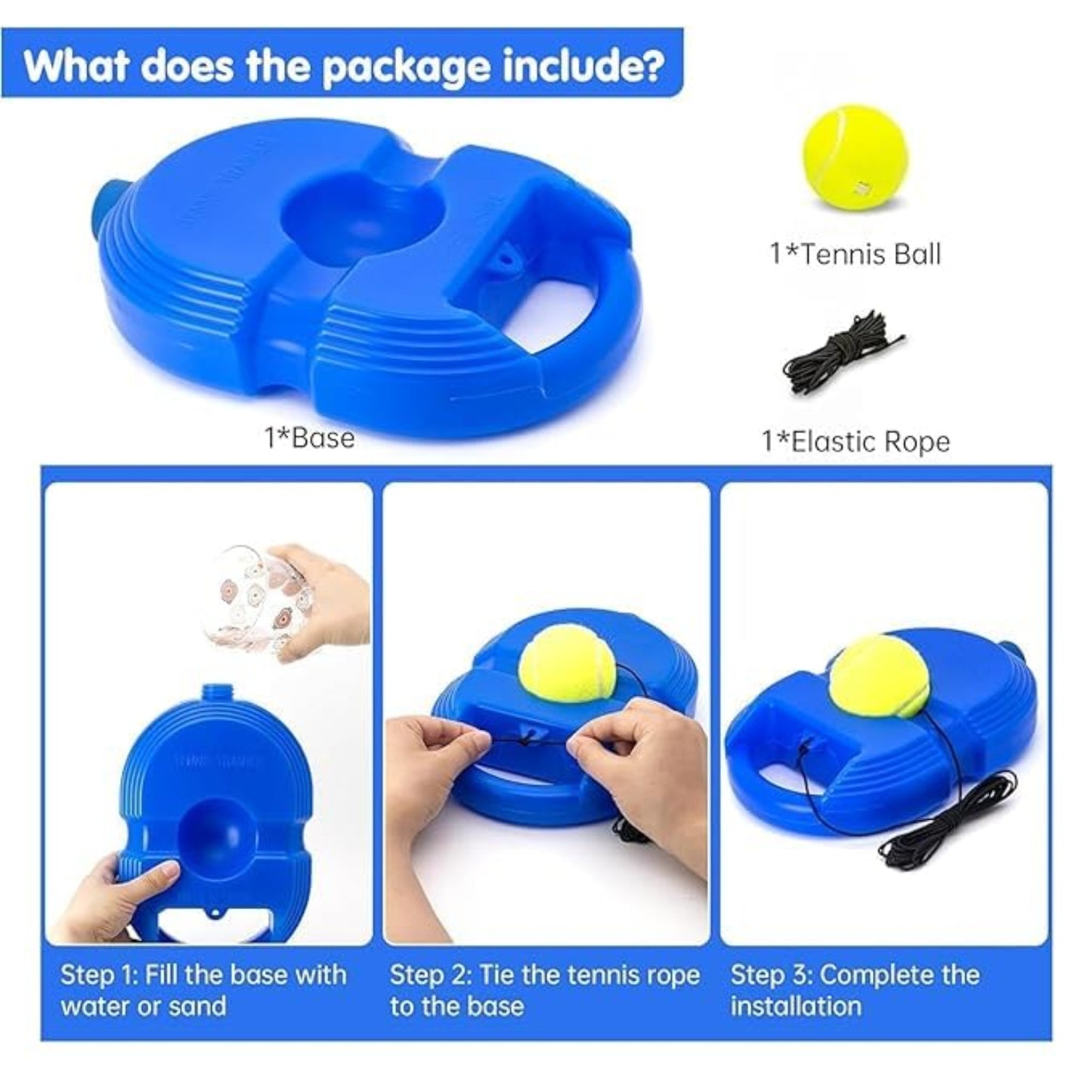 Tennis Trainer Rebound Ball with String – Solo Tennis Practice Tool - Grandsell