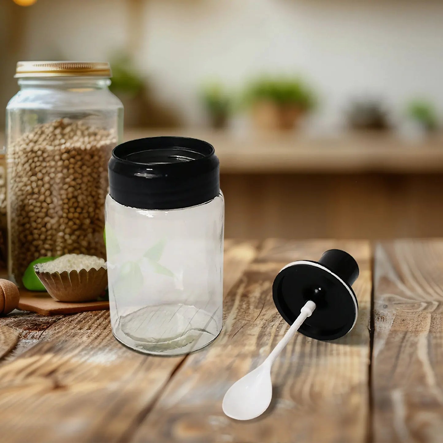 Transparent Glass oil Dispenser 500 Ml Bottle Set Of 2 Spice Jar 250 Ml Set Of 3 Oil Bottle For Kitchen - Grandsell