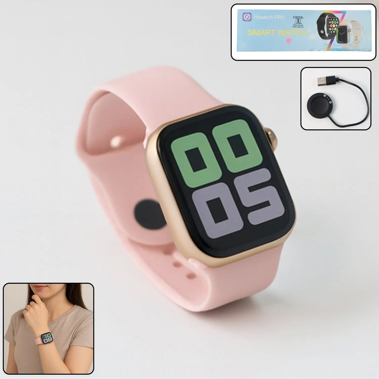 Tx10 Pro Max Large Display Wireless Charging Smartwatch (1 Pc) - Grandsell