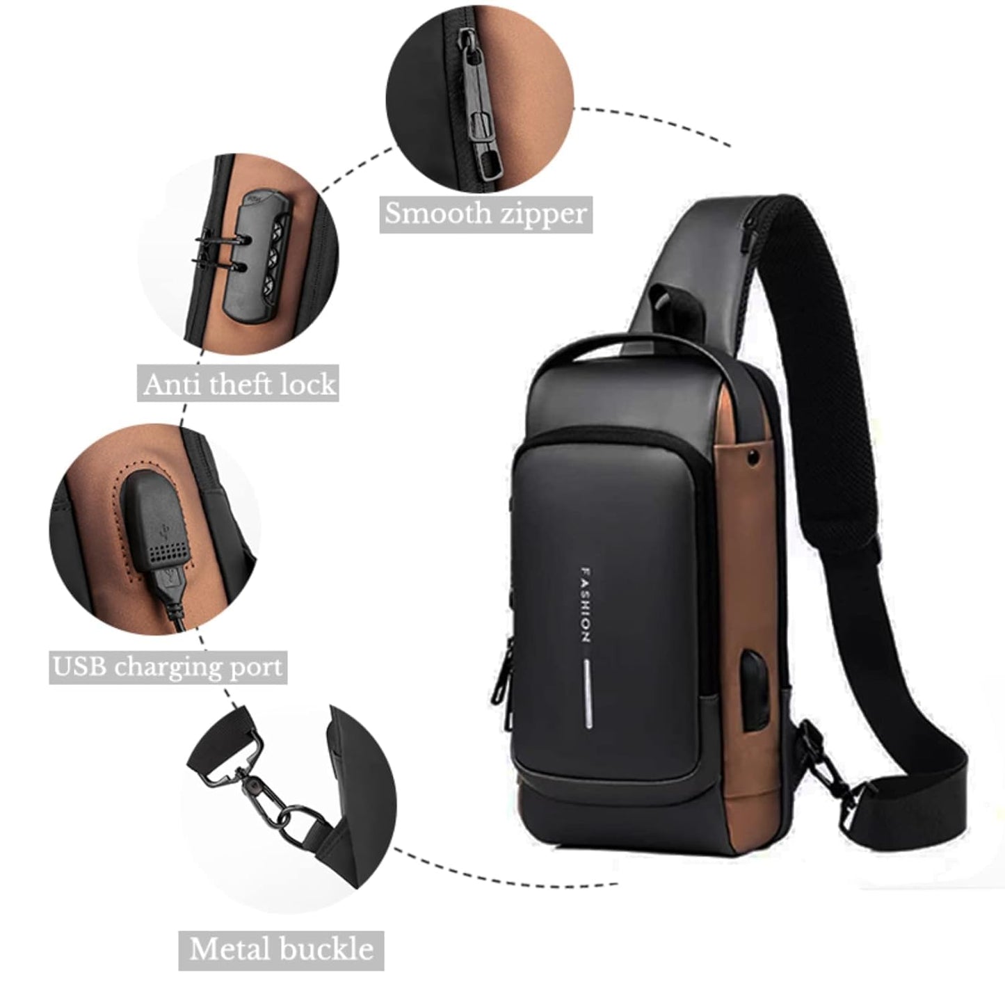 Unisex Crossbody Sling Bag - Grandsell