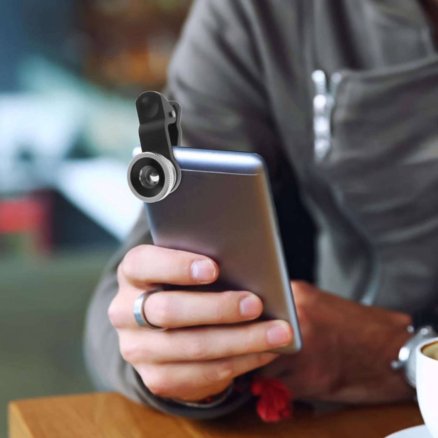 Universal External Phone Camera Lens 0.45X Ultra Wide Angle & 12.5X Macro Lens for Smartphones | Clip - On Mobile Camera Lens - Grandsell