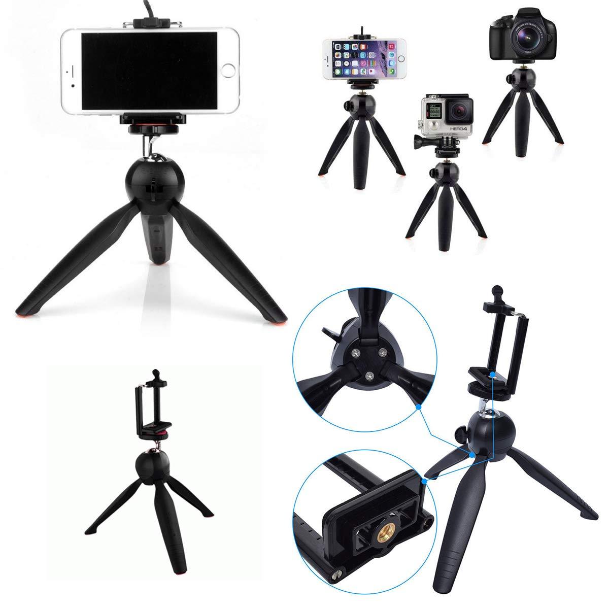 Universal Mini Tripod Stand for Mobile & Camera | Portable Adjustable Smartphone Tripod with Phone Holder for Vlogging & Photography - Grandsell