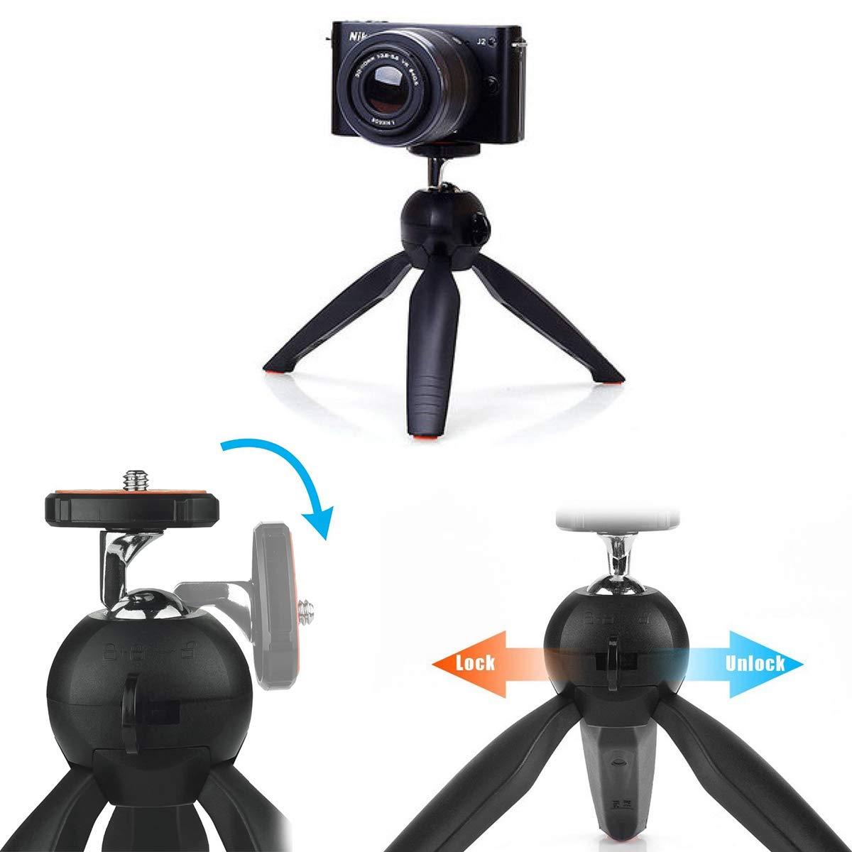 Universal Mini Tripod Stand for Mobile & Camera | Portable Adjustable Smartphone Tripod with Phone Holder for Vlogging & Photography - Grandsell