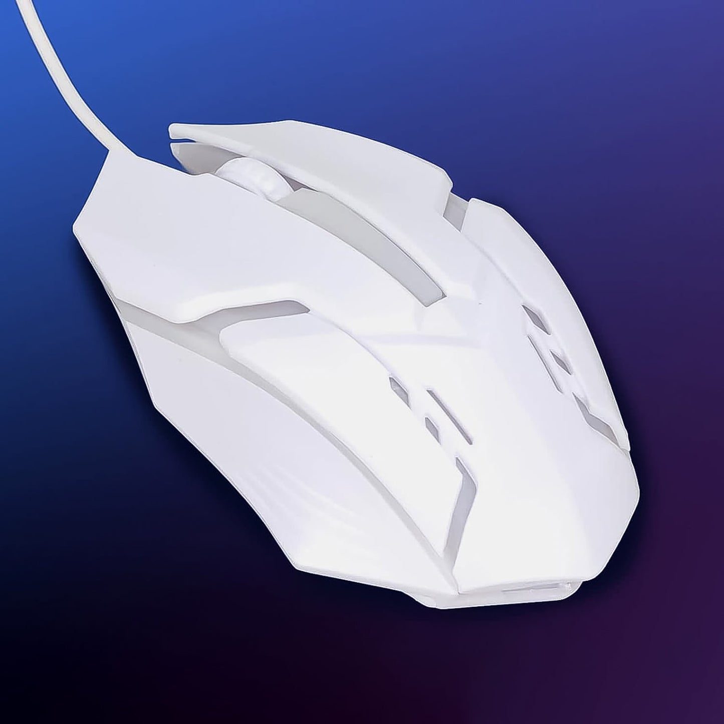 Usb Wired Mouse Gaming Mouse Colorful Lighting Luminous (1 Pc Wihte) - Grandsell