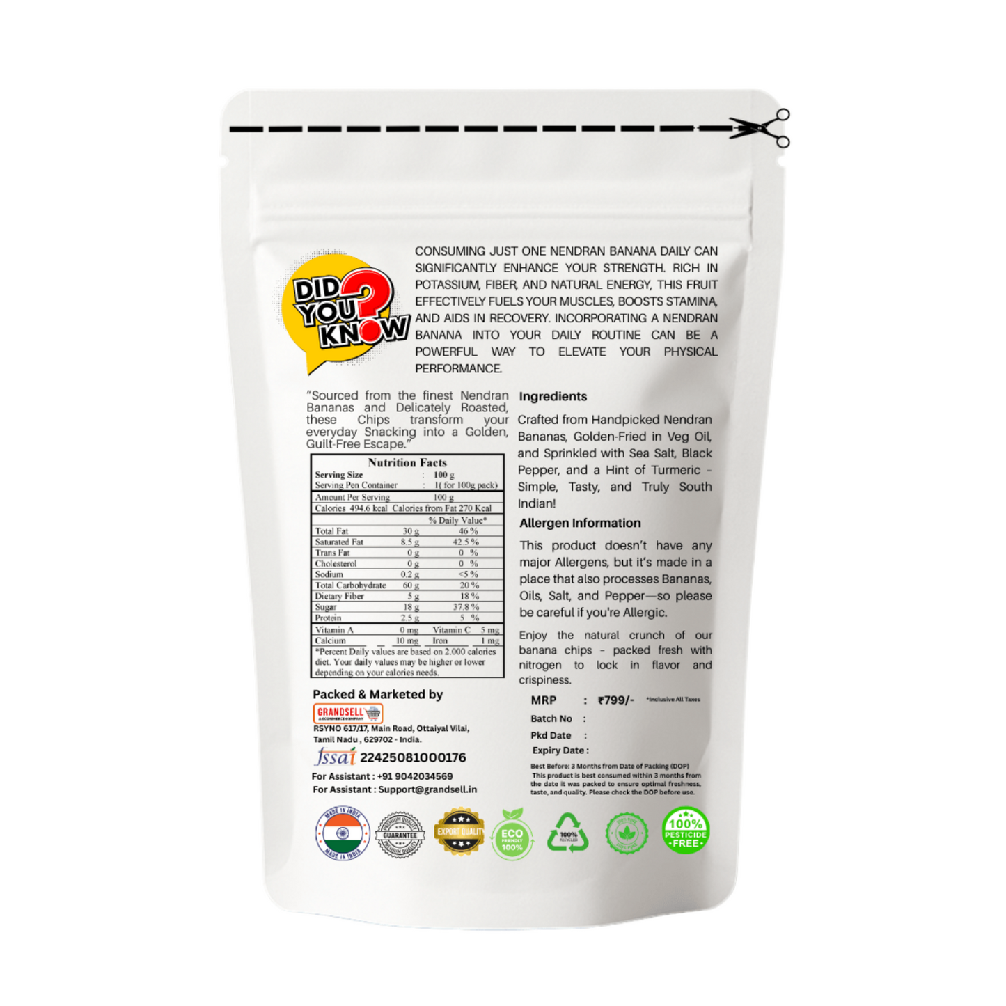 Visnacks Banana Chips Mexican Cheese 1 Kg - Grandsell