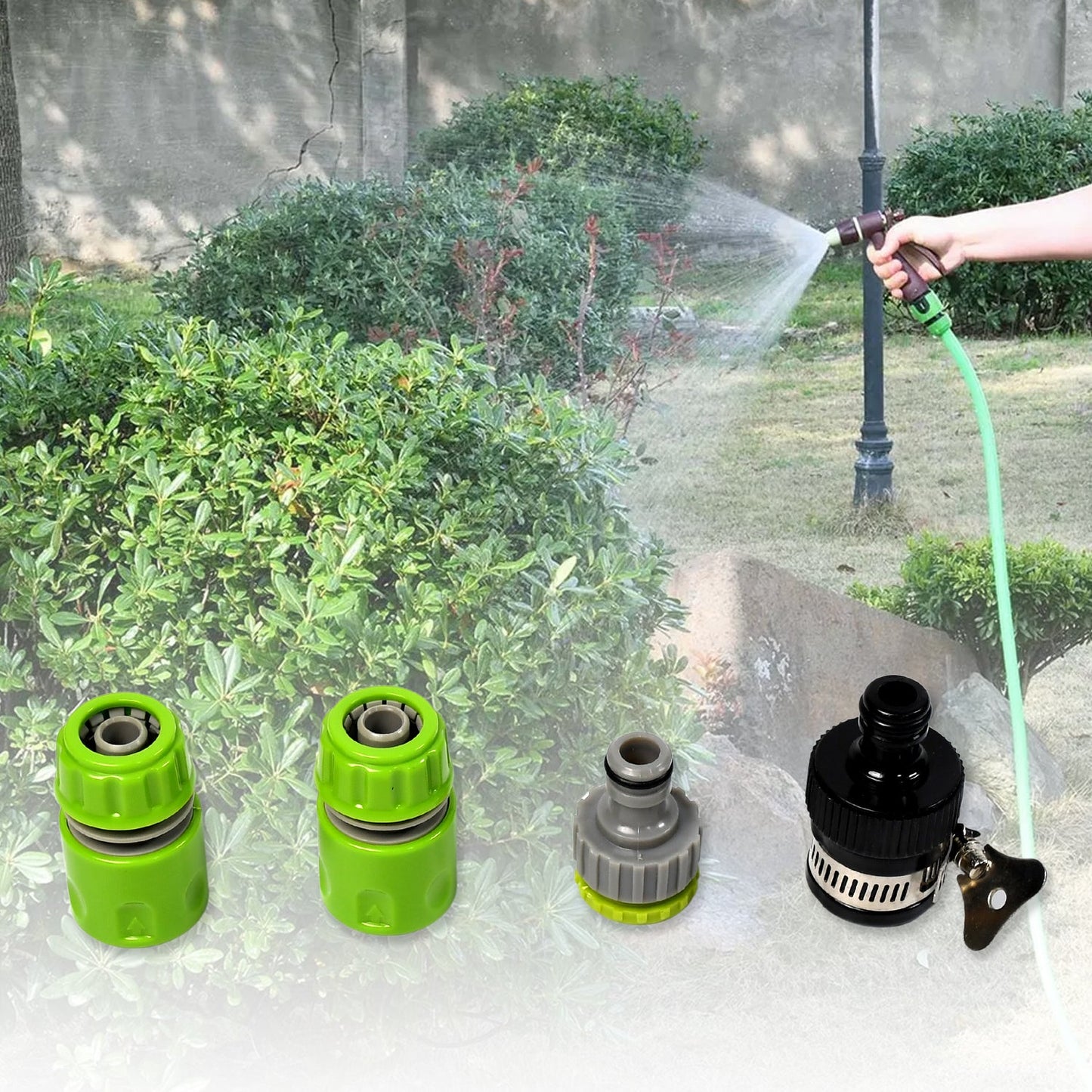 Water Spray Nozzle Hose Sprayer High Pressure Long Range Zinc Alloy Rotatable - Grandsell
