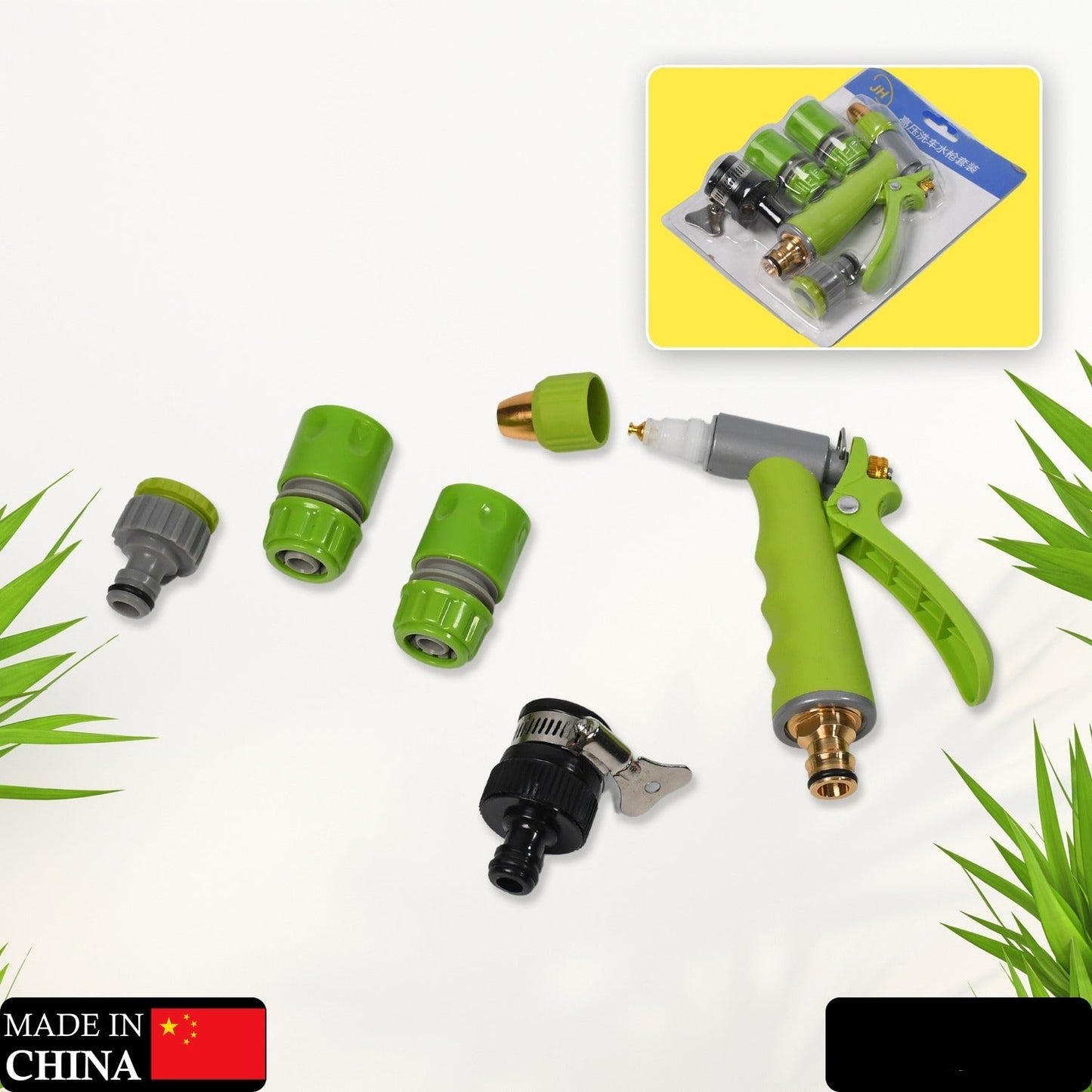 Water Spray Nozzle Hose Sprayer High Pressure Long Range Zinc Alloy Rotatable - Grandsell