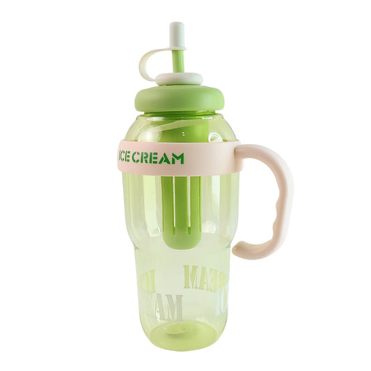 Cute water bottle with straw
