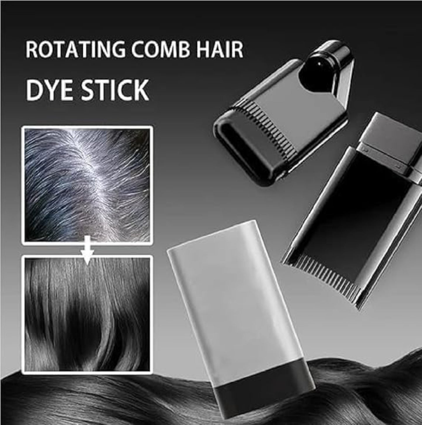 2 - in - 1 Hair Color Stick & Comb – Instant Hair Dye & Root Touch - Up Tool - Grandsell