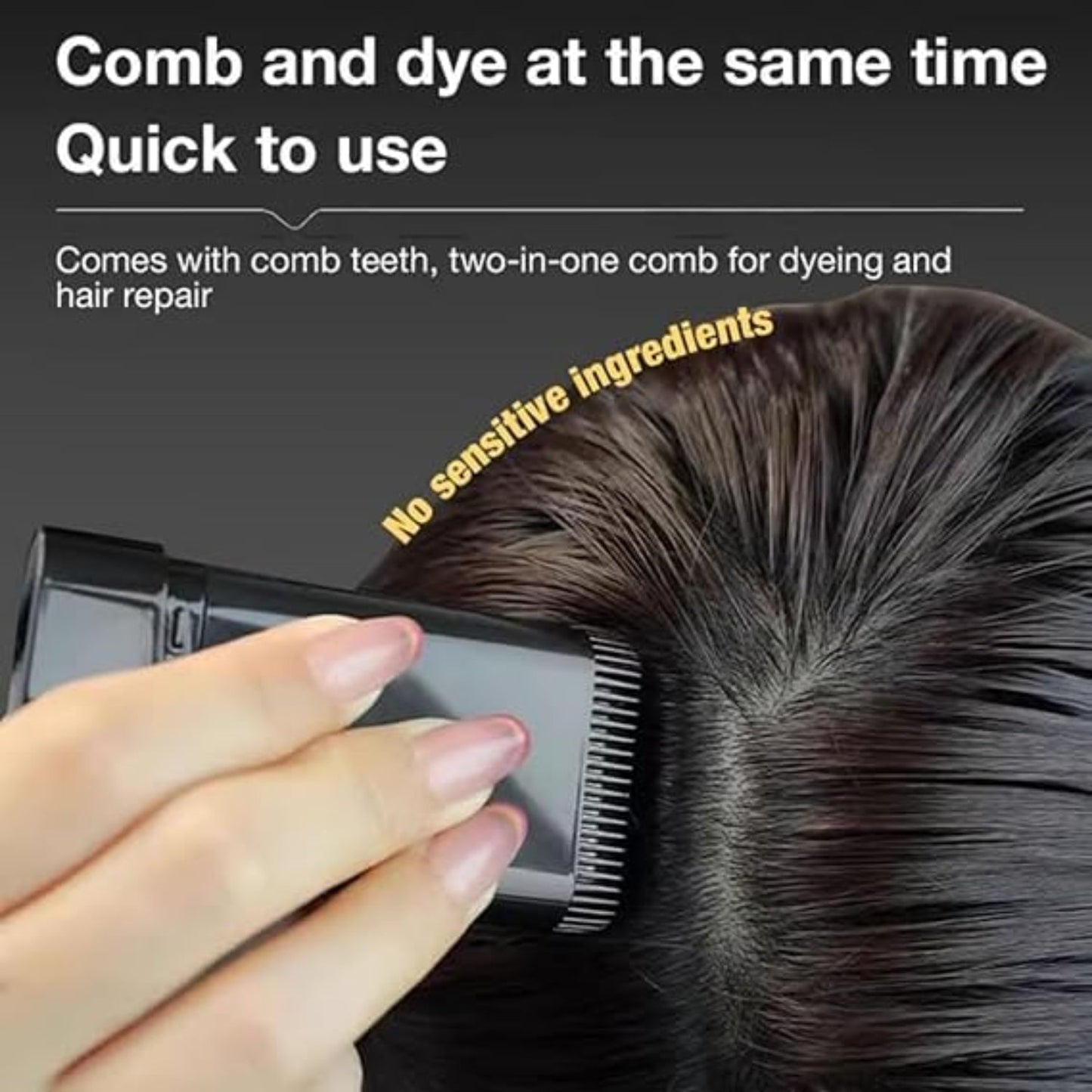 2 - in - 1 Hair Color Stick & Comb – Instant Hair Dye & Root Touch - Up Tool - Grandsell