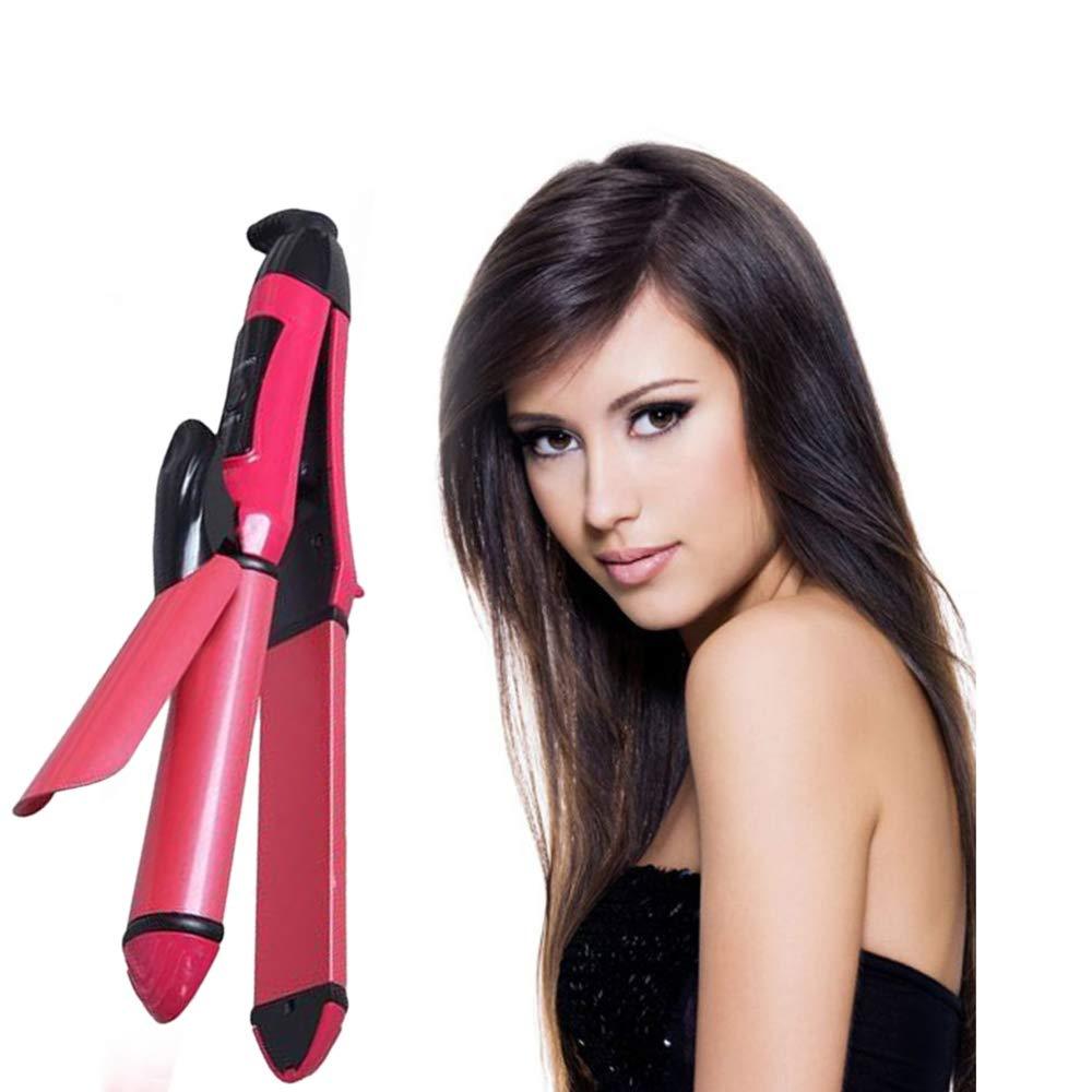2 In 1 Hair Straightener And Curler Machine For Women Curl Straight Hair Iron - Grandsell