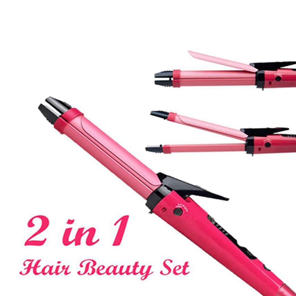 2 In 1 Hair Straightener And Curler Machine For Women Curl Straight Hair Iron - Grandsell