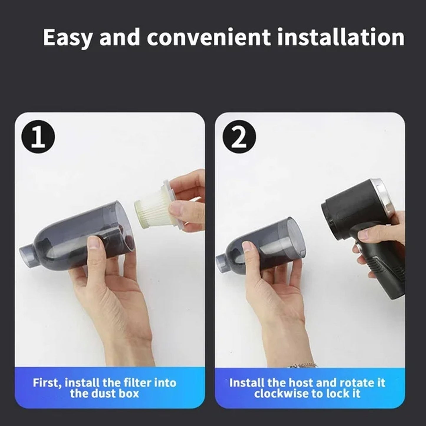 3 In 1 Car Mini Vacuum Cleaner With Blower Wireless Portable Rechargeable - Grandsell