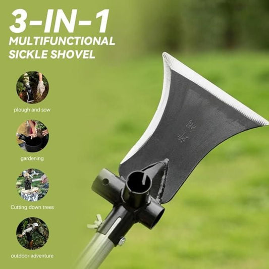 3 - in - 1 Garden Flat Axe Shovel – Multi - Tool for Digging, Cutting & Gardening - Grandsell