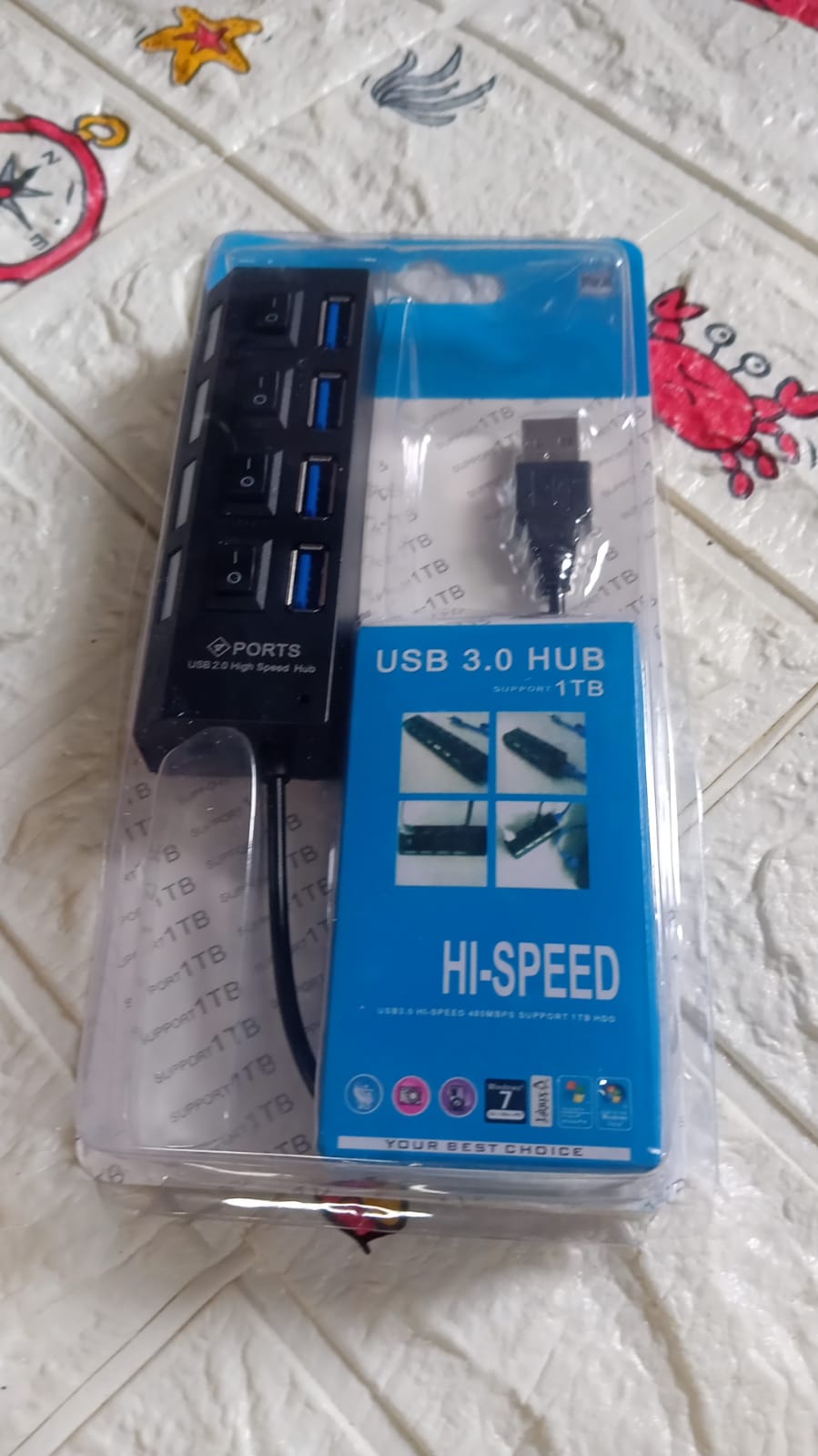 4 Port Usb Hub Usb 2.0 Hub Splitter High Speed With Onoff Switch Multi Led Adapter Compatible With Tablet Laptop Computer Notebook - Grandsell