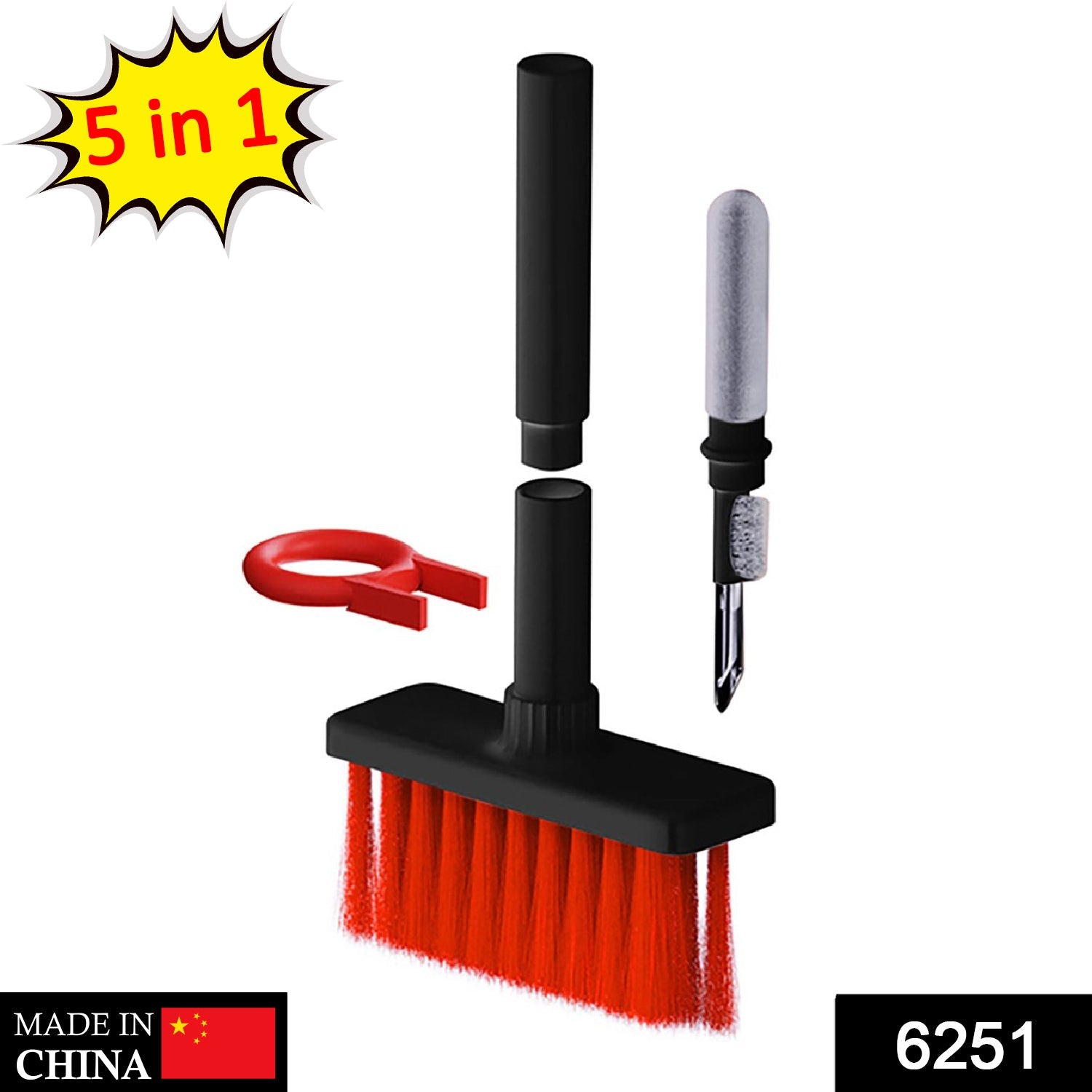 5 in1 Multi - function Soft Dust Clean Bush For Computer Cleaning With Corner Gap Duster Keycap Puller Remover For Gamer Pc - Grandsell
