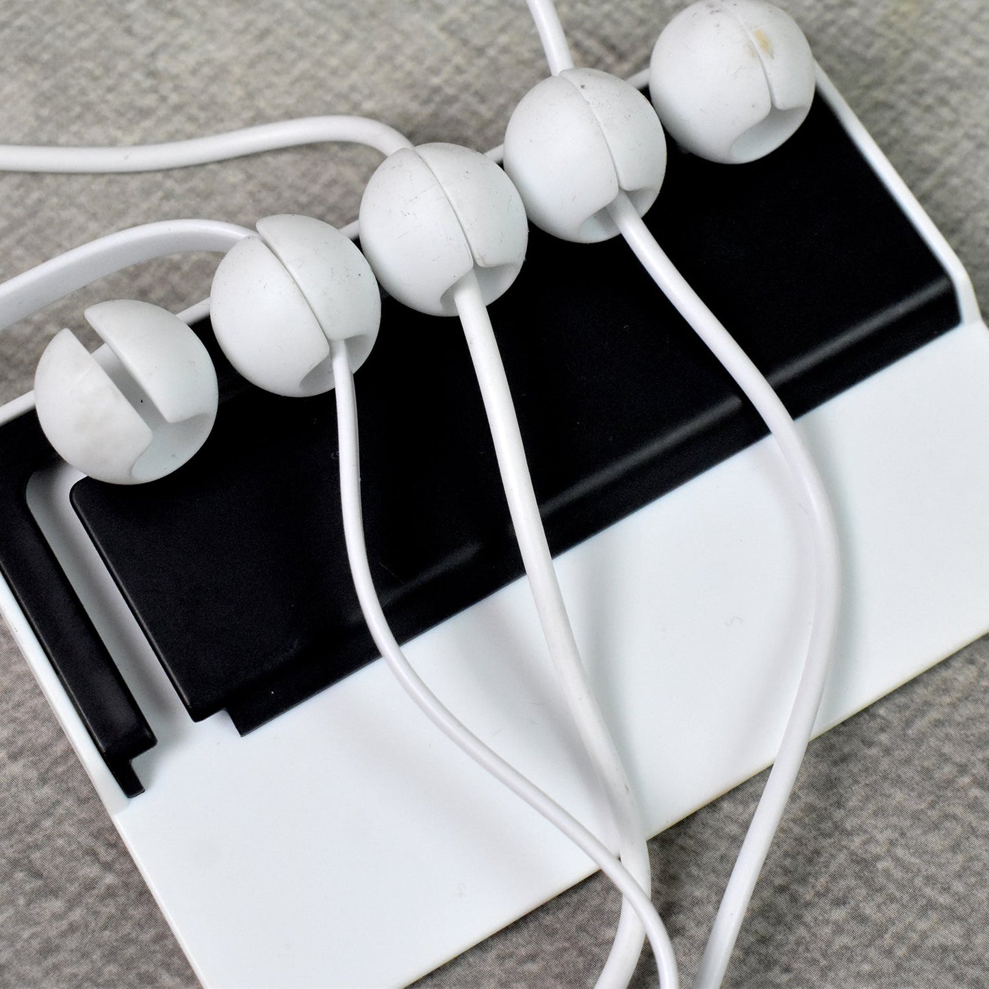 5 Slots Adhesive Desk Cable Cord Holder | Self Adhesive Cable Organizer for Charging Wires - Grandsell