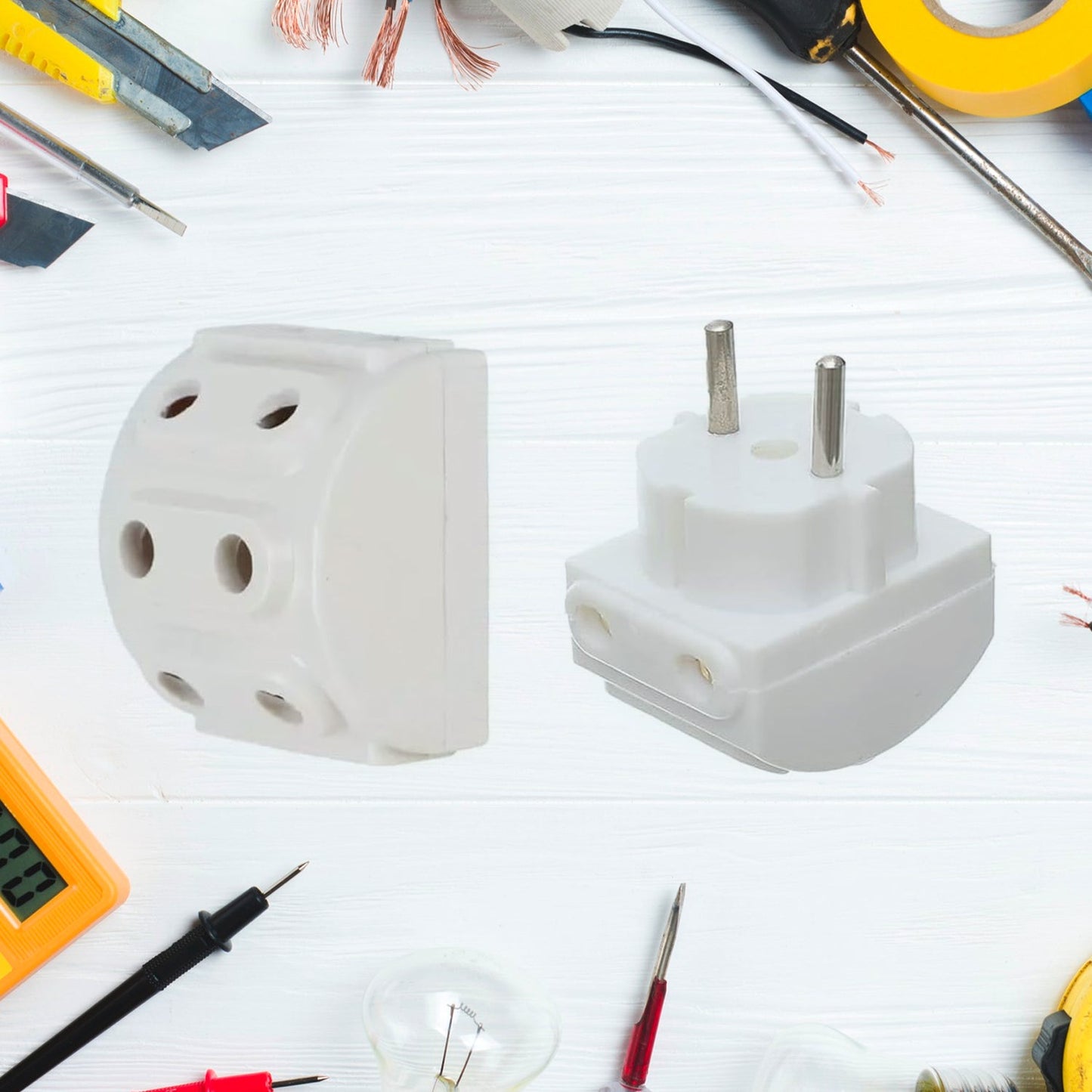 5 - way 2 Pin Multi - plug Socket Converter (1 Pc) - Grandsell