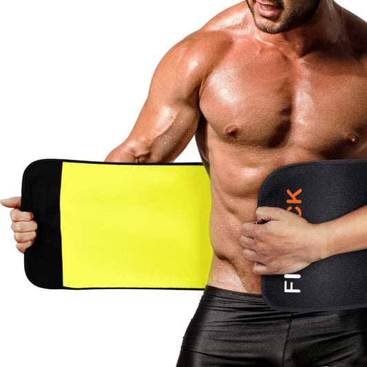 Man holding a black and yellow waist trainer with 'F45' branding. grandsell