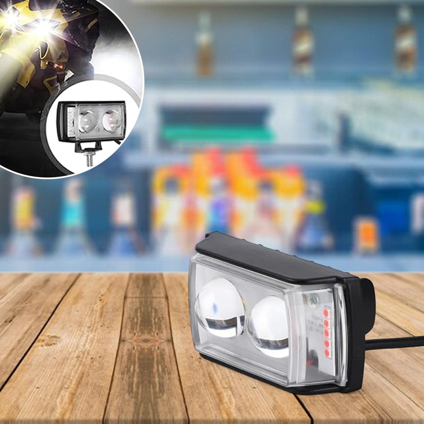 6 Mode Led Spotlight Universal Ultra Mini Double Lens Fog Light (1 Pc) - Grandsell