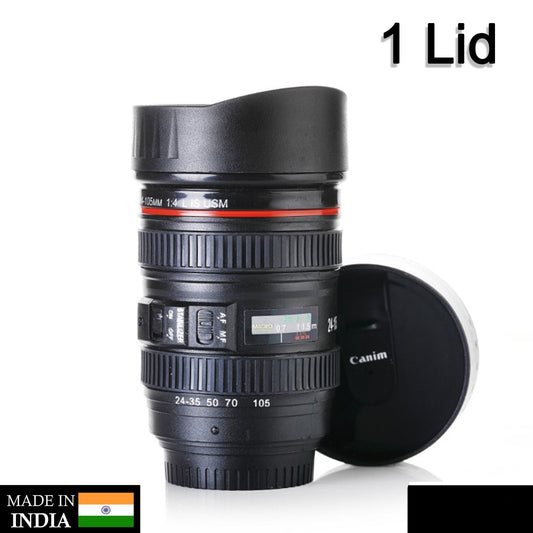 Camera Lens Shaped Coffee Mug Flask With Lid