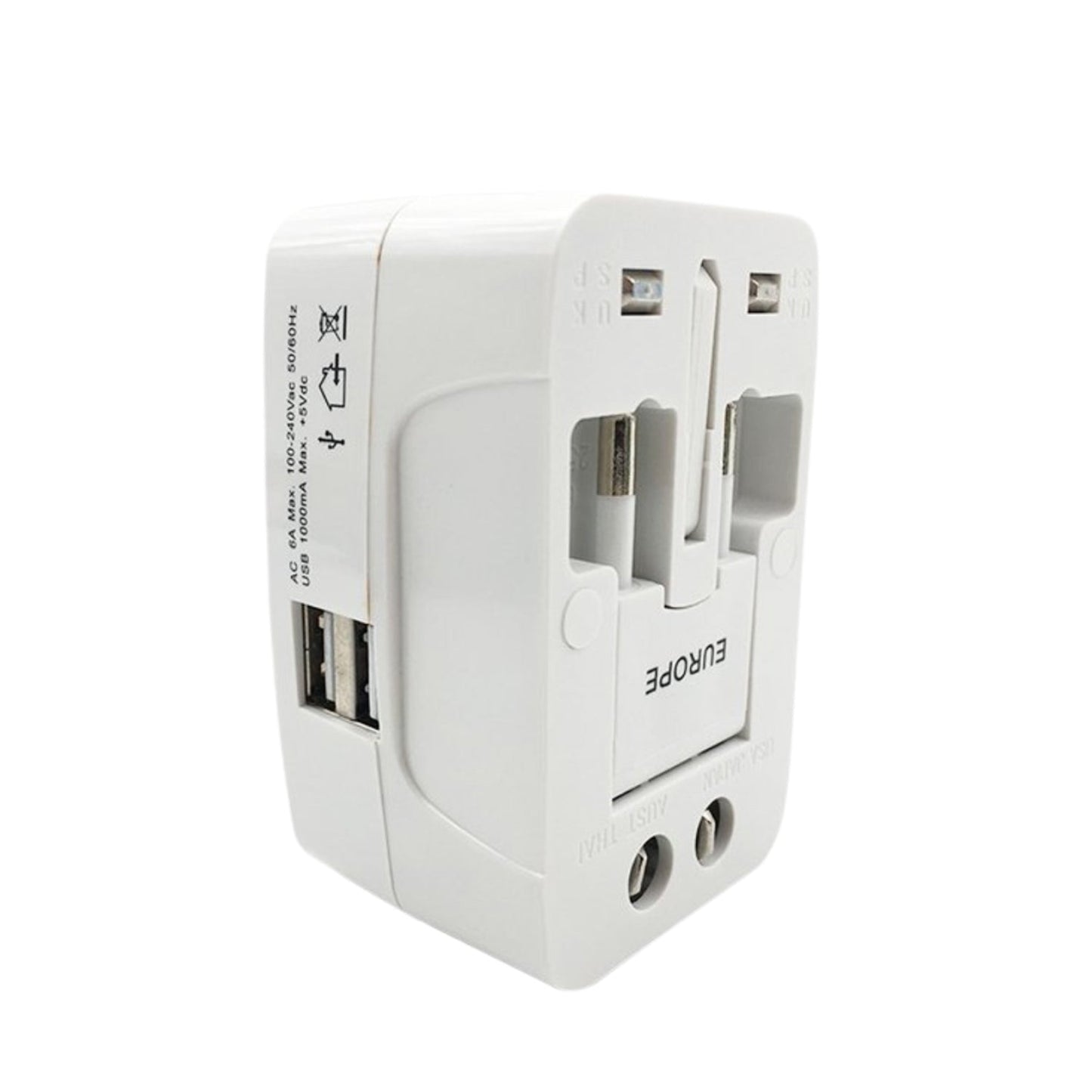 All - in - one Universal Worldwide Travelling Ac Adaptor Plug (Au Uk Us Eu) International Power Charger Electric Usb Power Plug Socket Adapter Converter (1 Pc) - Grandsell