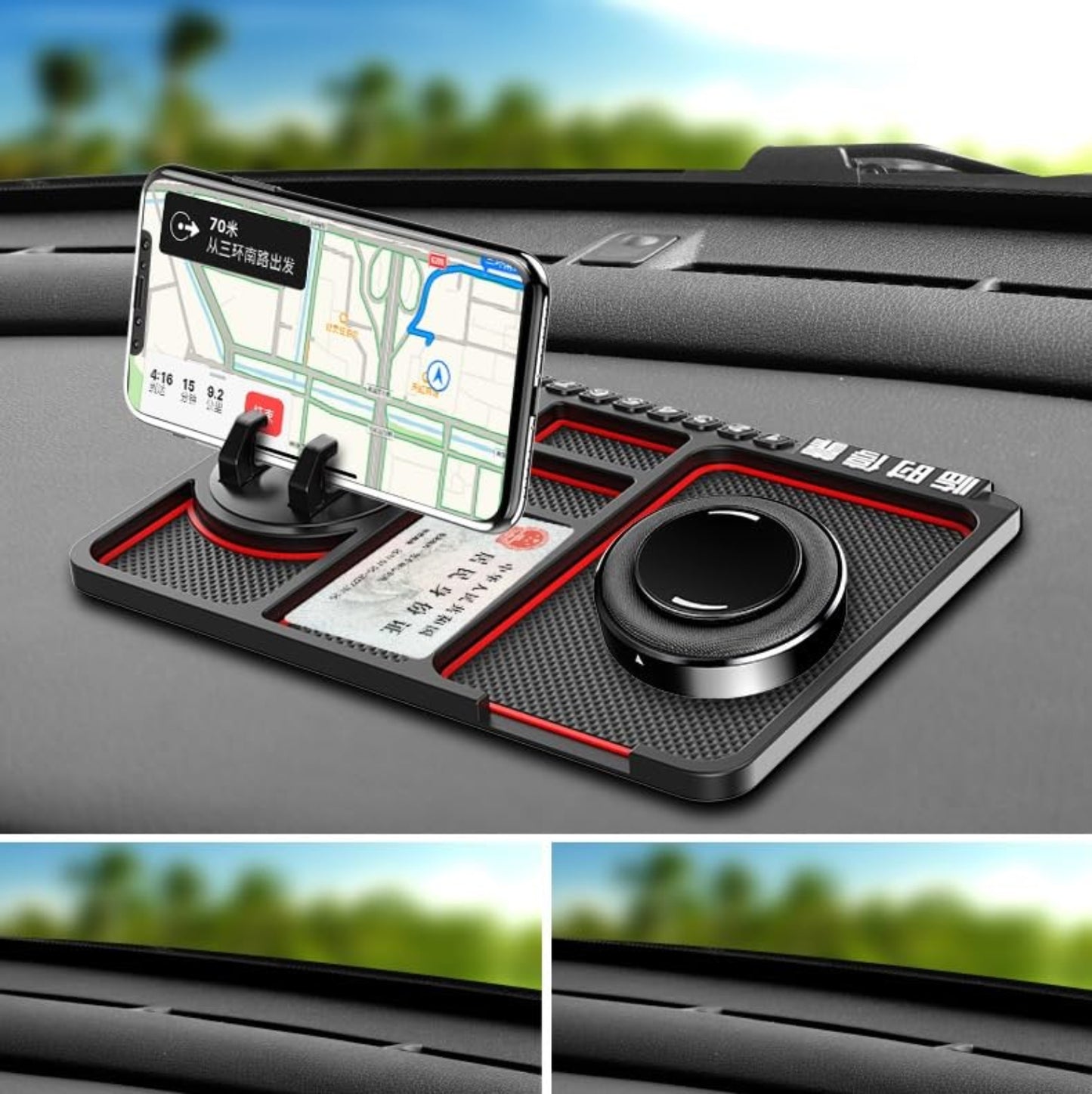 Anti - Slip Car Dashboard Rotatable Phone Mat Pad – PVC Mobile Phone Holder - Grandsell