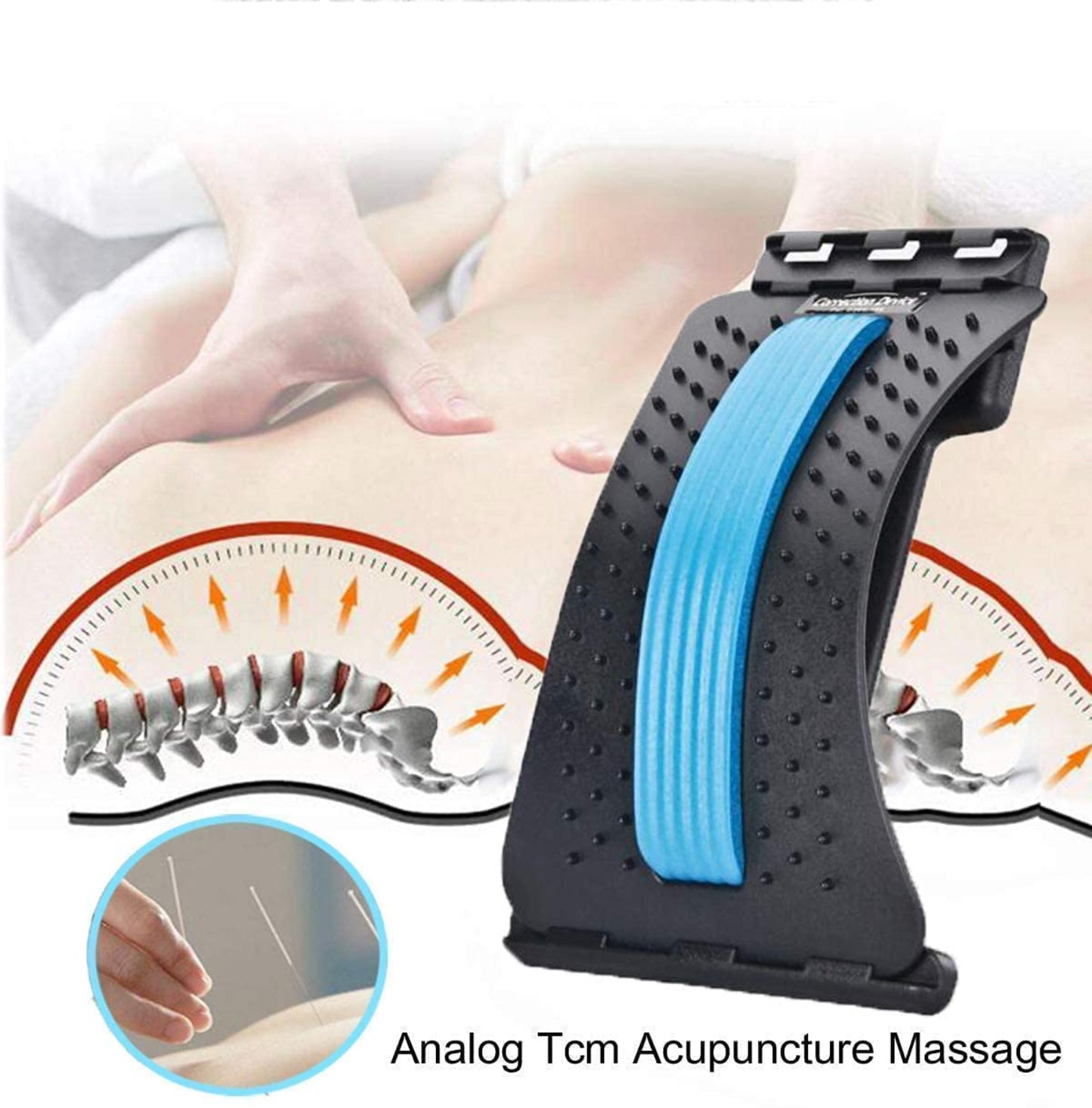 Back Acupuncture Massager & Lumbar Support Stretcher – Pain Relief Device - Grandsell