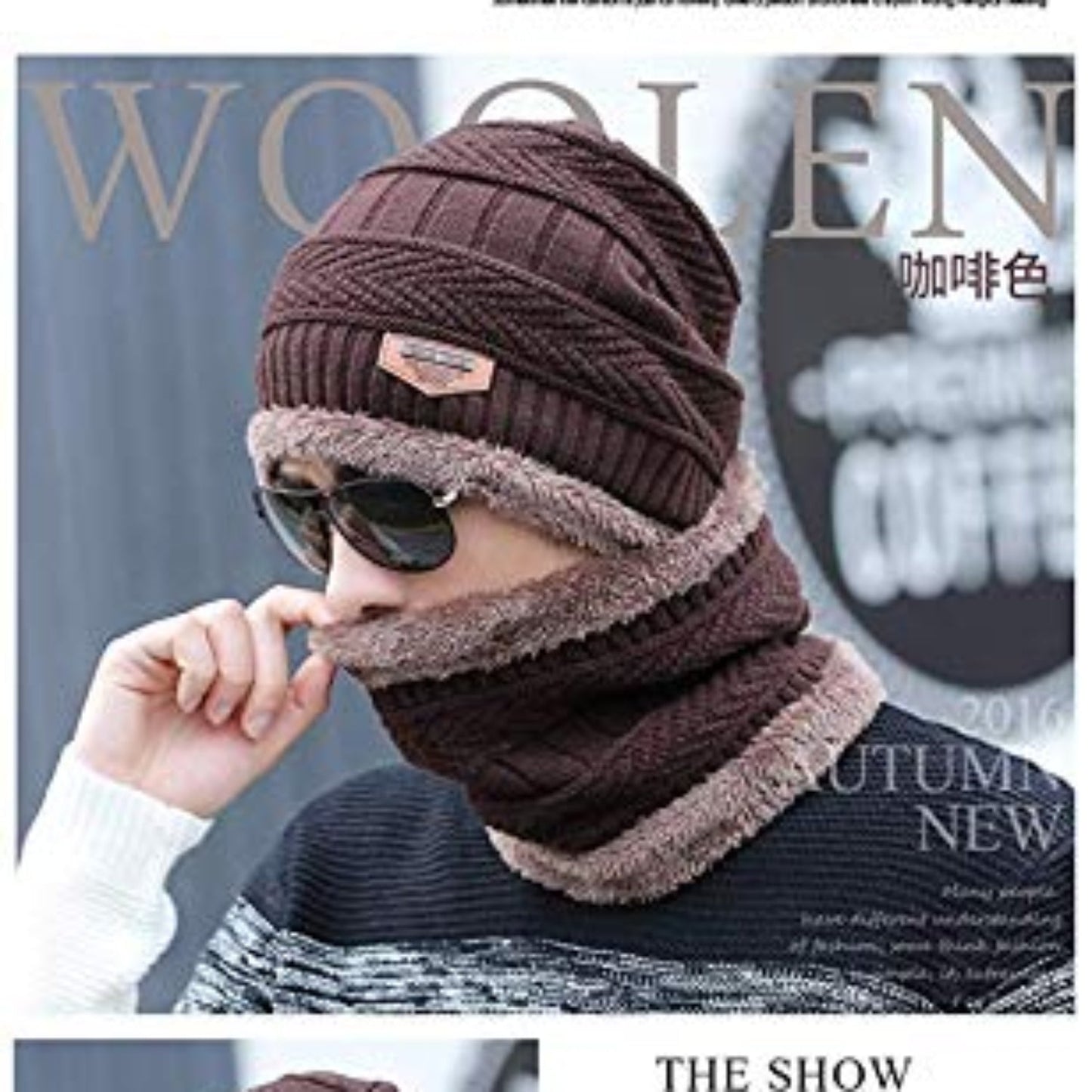 Beanie Cap Muffler for Men – Warm Winter Wool Set | Grandsell - Grandsell