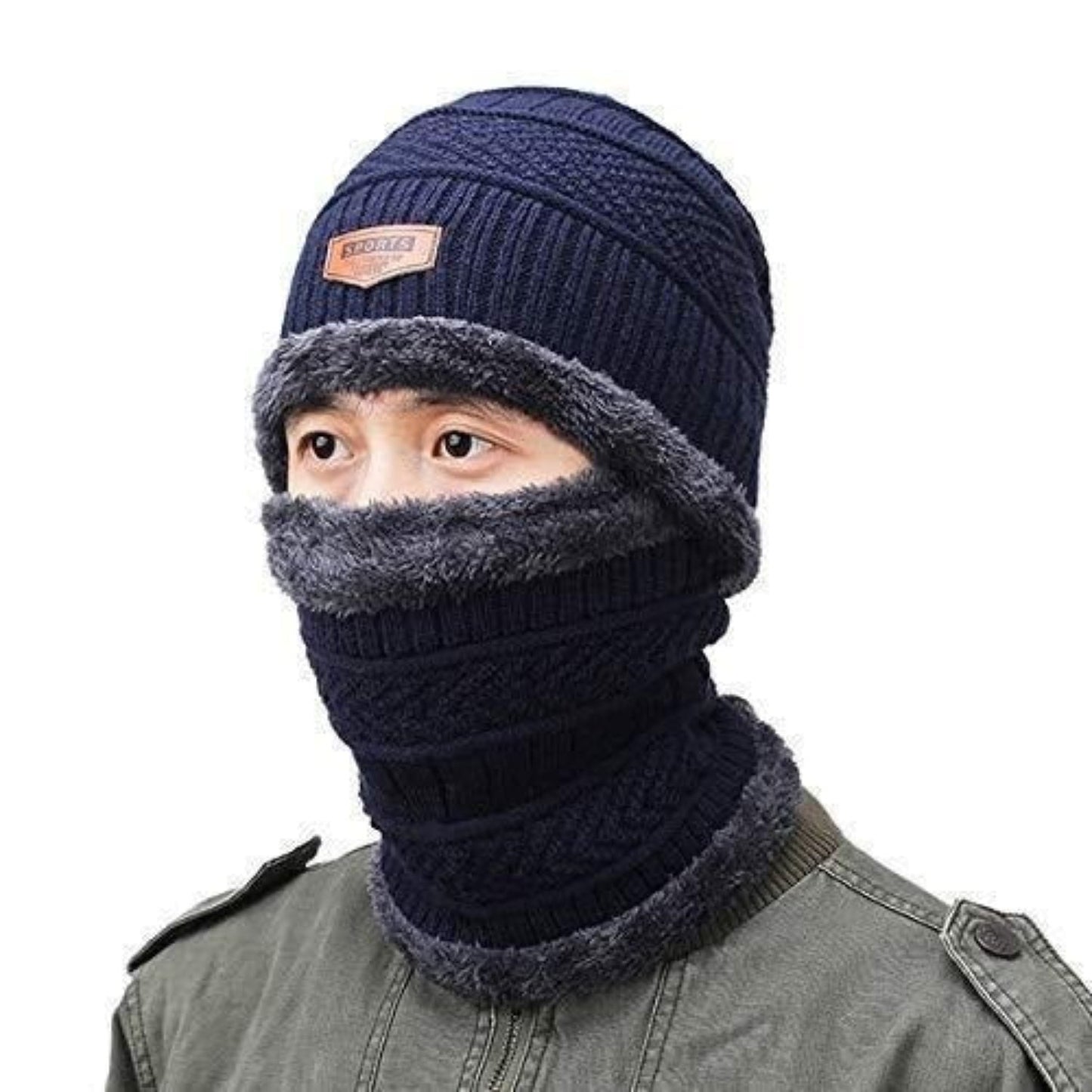 Beanie Cap Muffler for Men – Warm Winter Wool Set | Grandsell - Grandsell