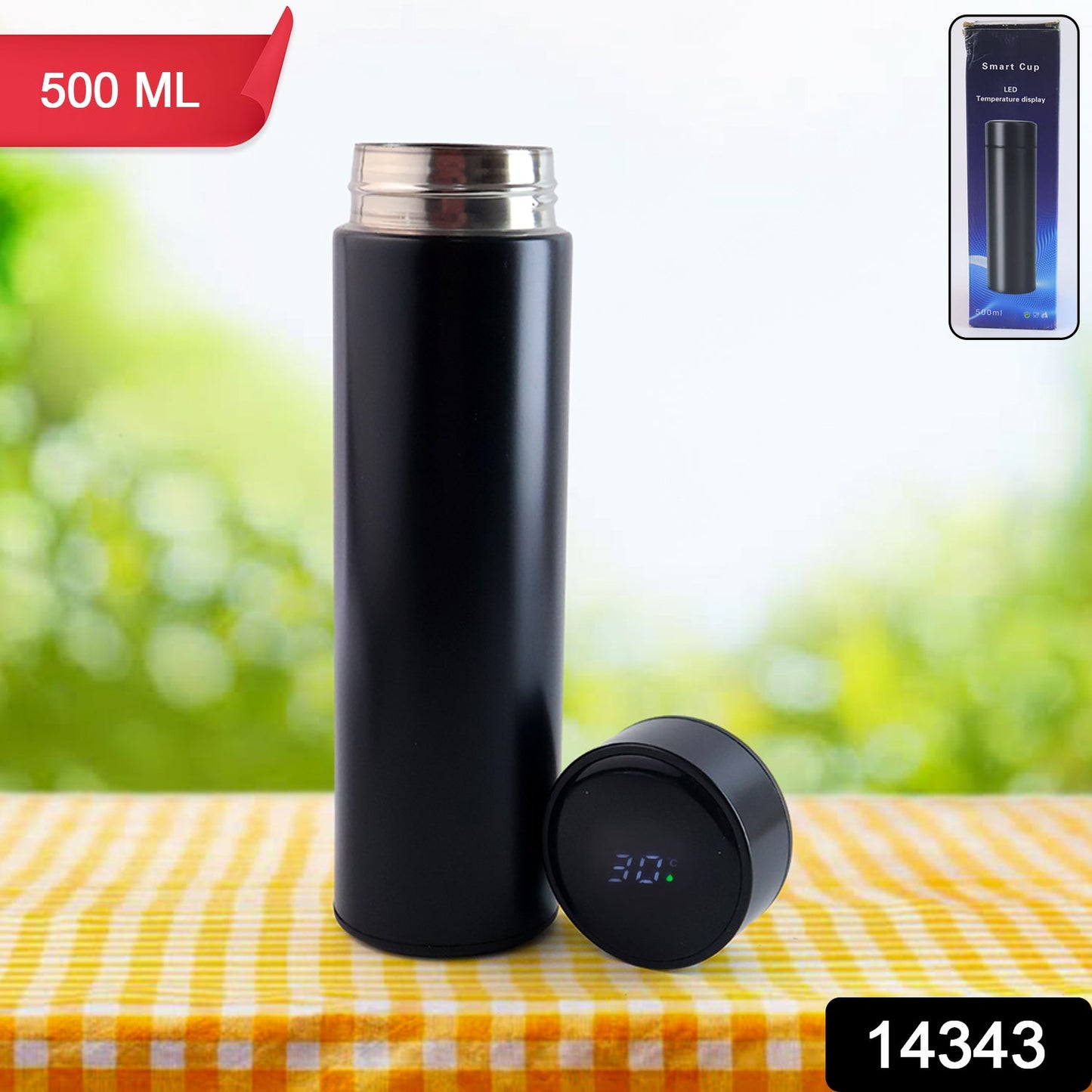 Black Vacuum Insulated Water Bottle (1 Pc 500ml) - Grandsell