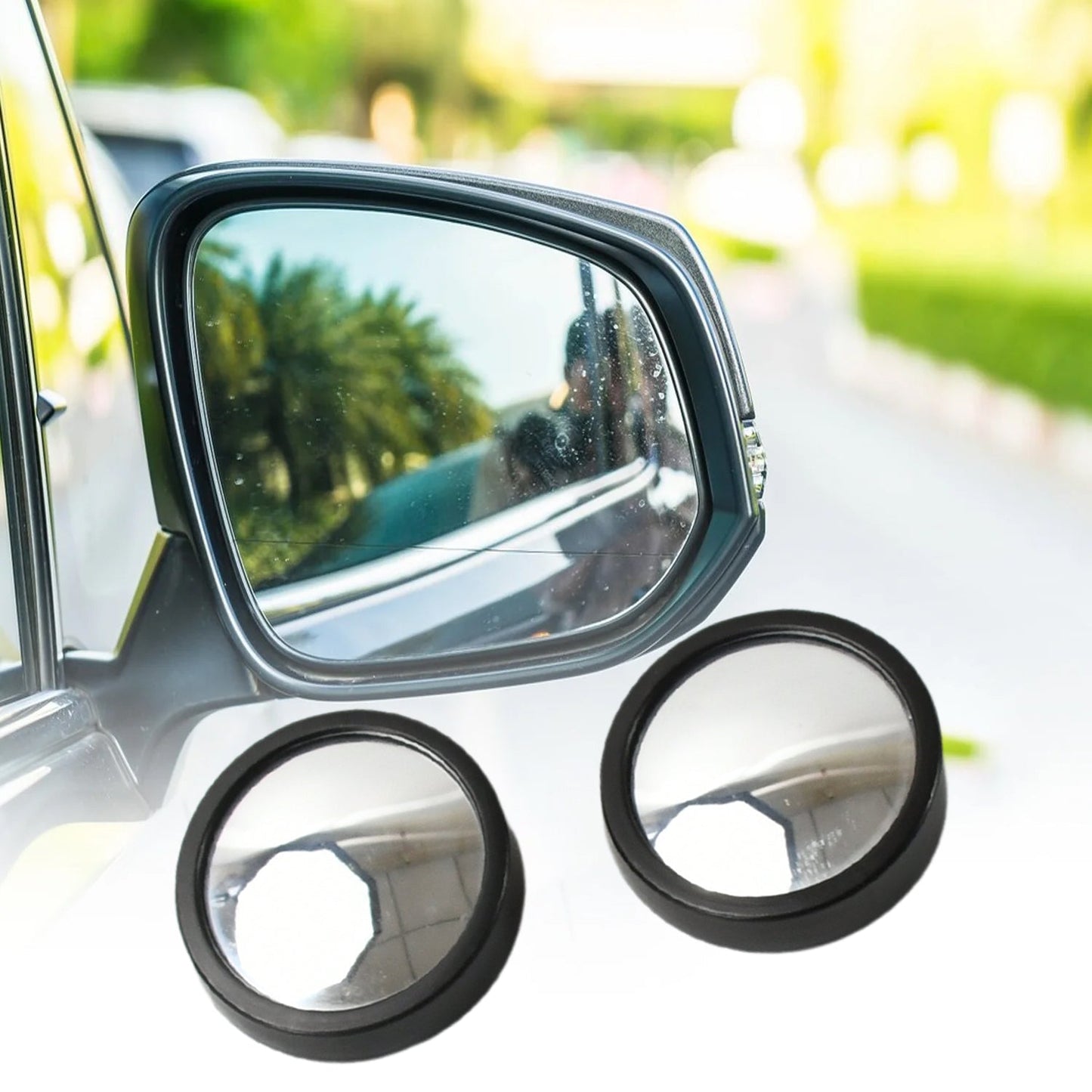 Car Blind Spot Side Mirror Round Hd Glass Blindspot Mirror Convex Rear View - Grandsell
