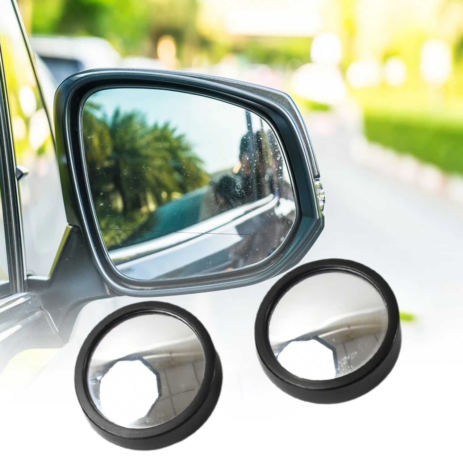 Car Blind Spot Side Mirror Round Hd Glass Blindspot Mirror Convex Rear View - Grandsell
