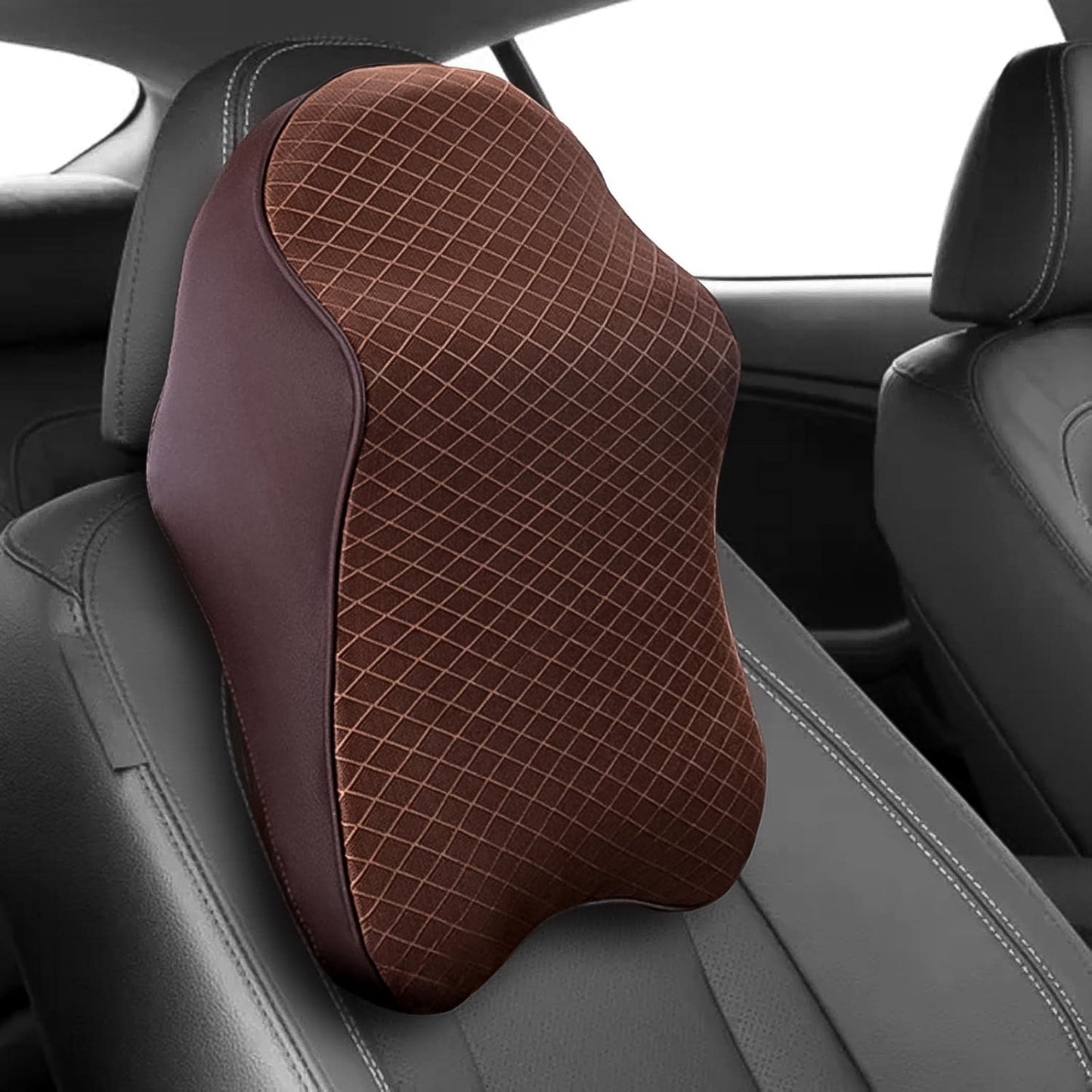 Car Neck Pillow Car Neck Headrest Pillow Memory Foam Car Accessories Cushion Car Seat Head Support Neck Protector Car Seat Neck Pillowfor Driving (1 Pc) - Grandsell