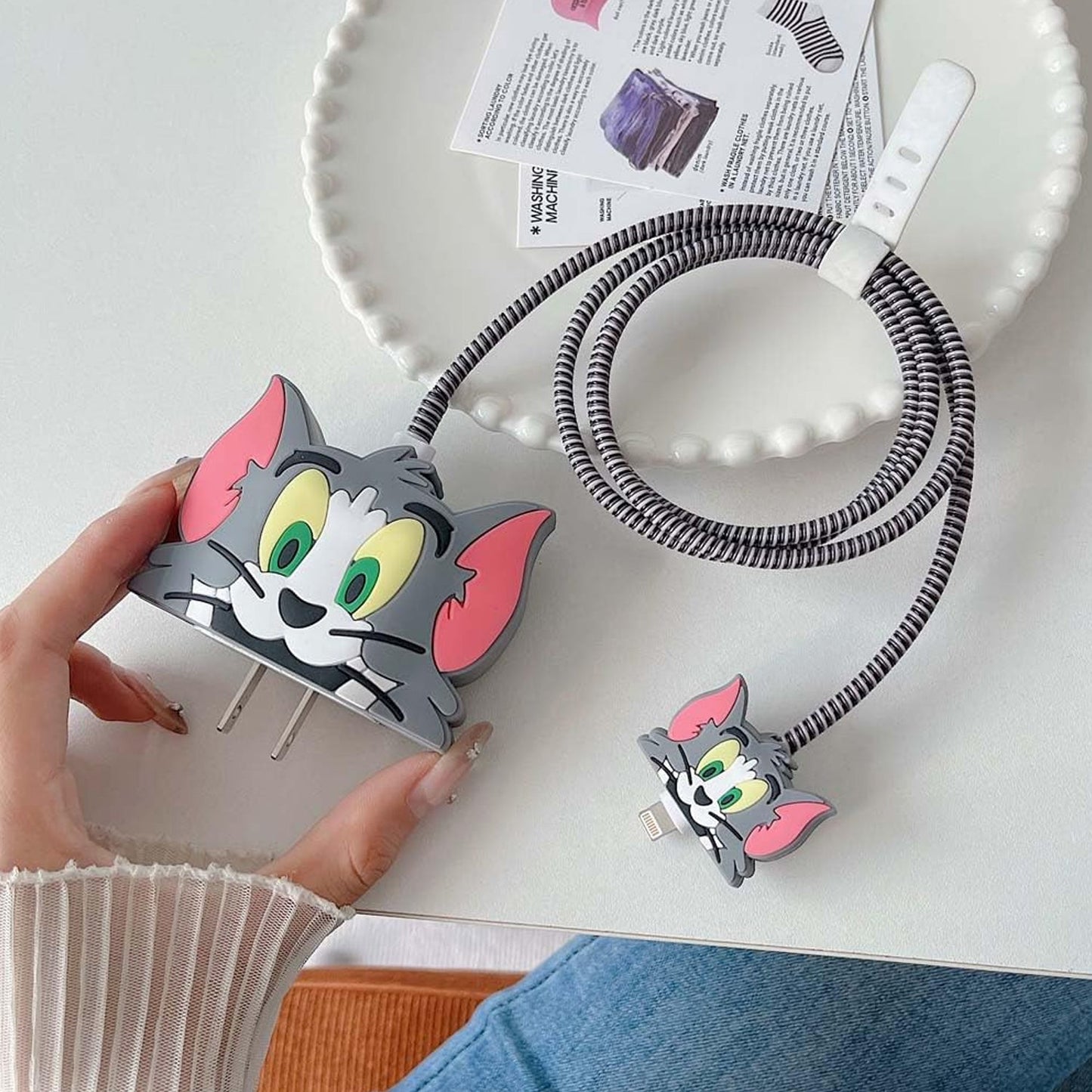 Cartoon Character Silicon Charger Case Cover For Ip 18 - 20w (Mix Design 1 Pc) - Grandsell